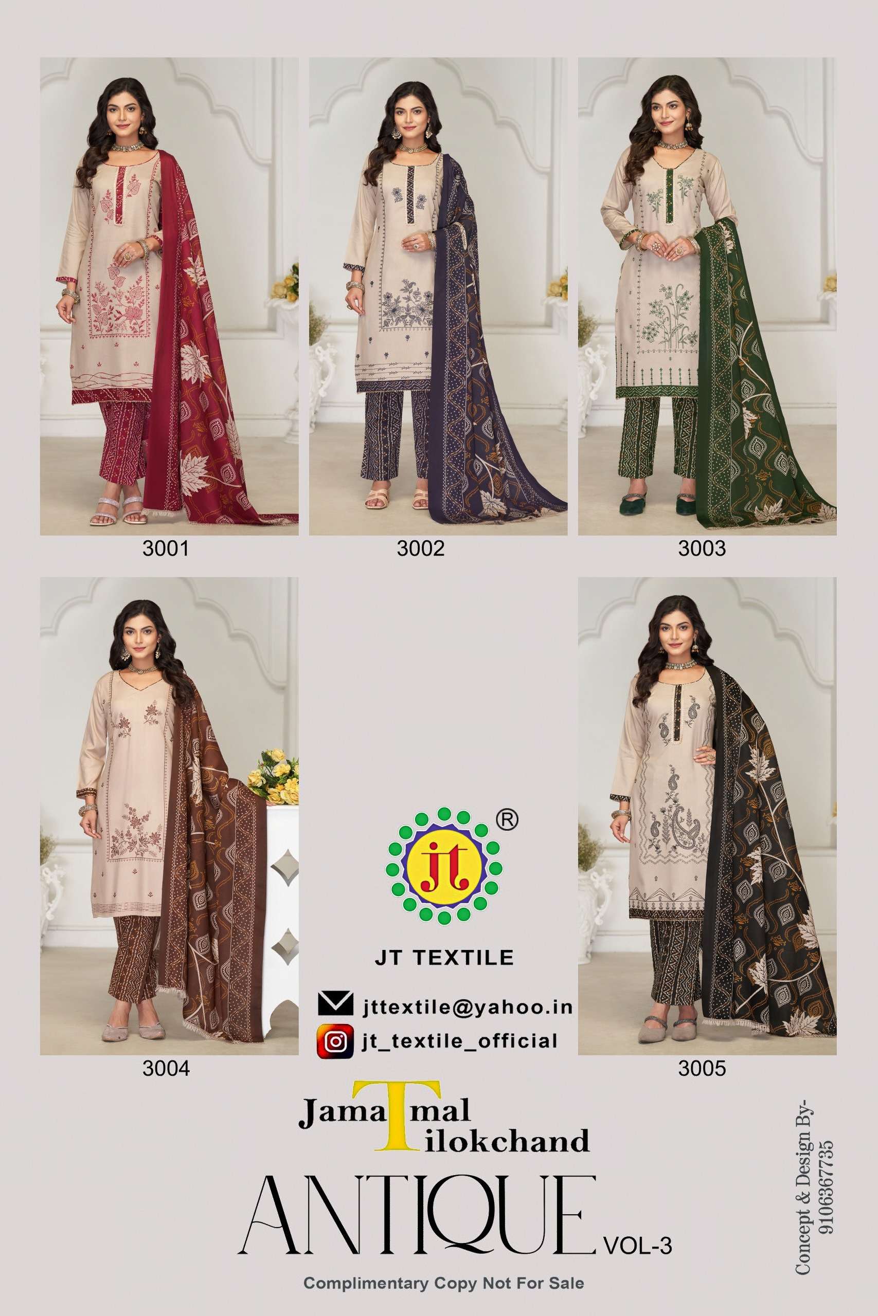 JT ANTIQUE VOL 3 RAYON PREMIUM WORK LADIES SUIT