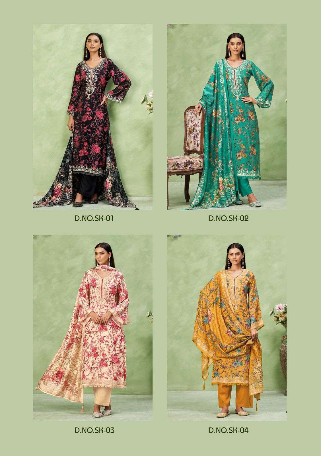 KARVA DESINER STUDIO SURKH VOL 2 VISCOSE DIGITAL PRINT WITH HAND WORK SUIT