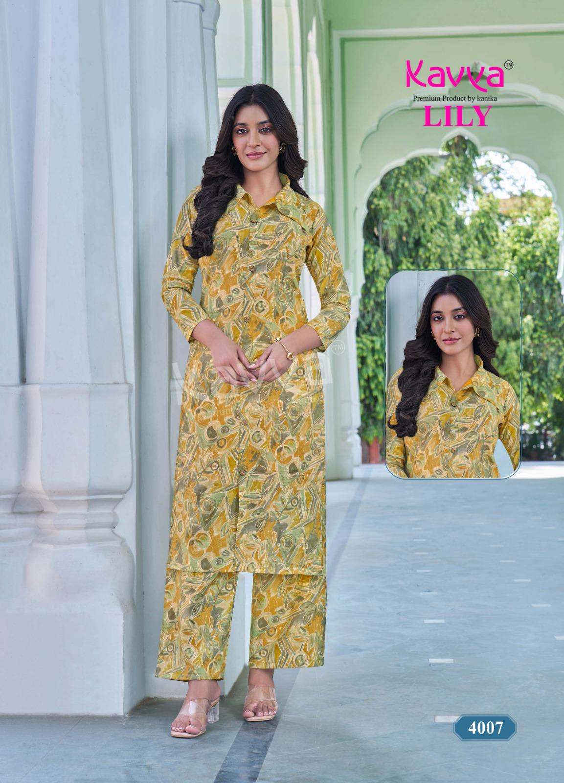 KAVYA LILY VOL 4 RAYON PRINT FANCY SUMMER WEAR LADIES CO-ORD SET