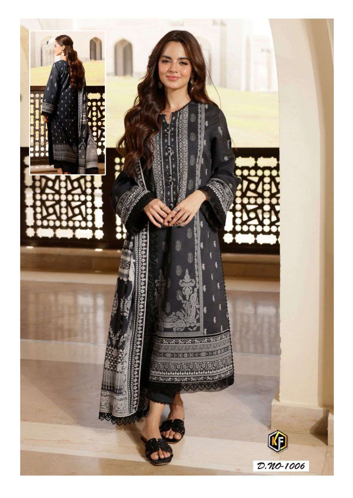 KEVAL FAB BLACK & WHITE HEAVY COTTON LUXURY COLLECTION 