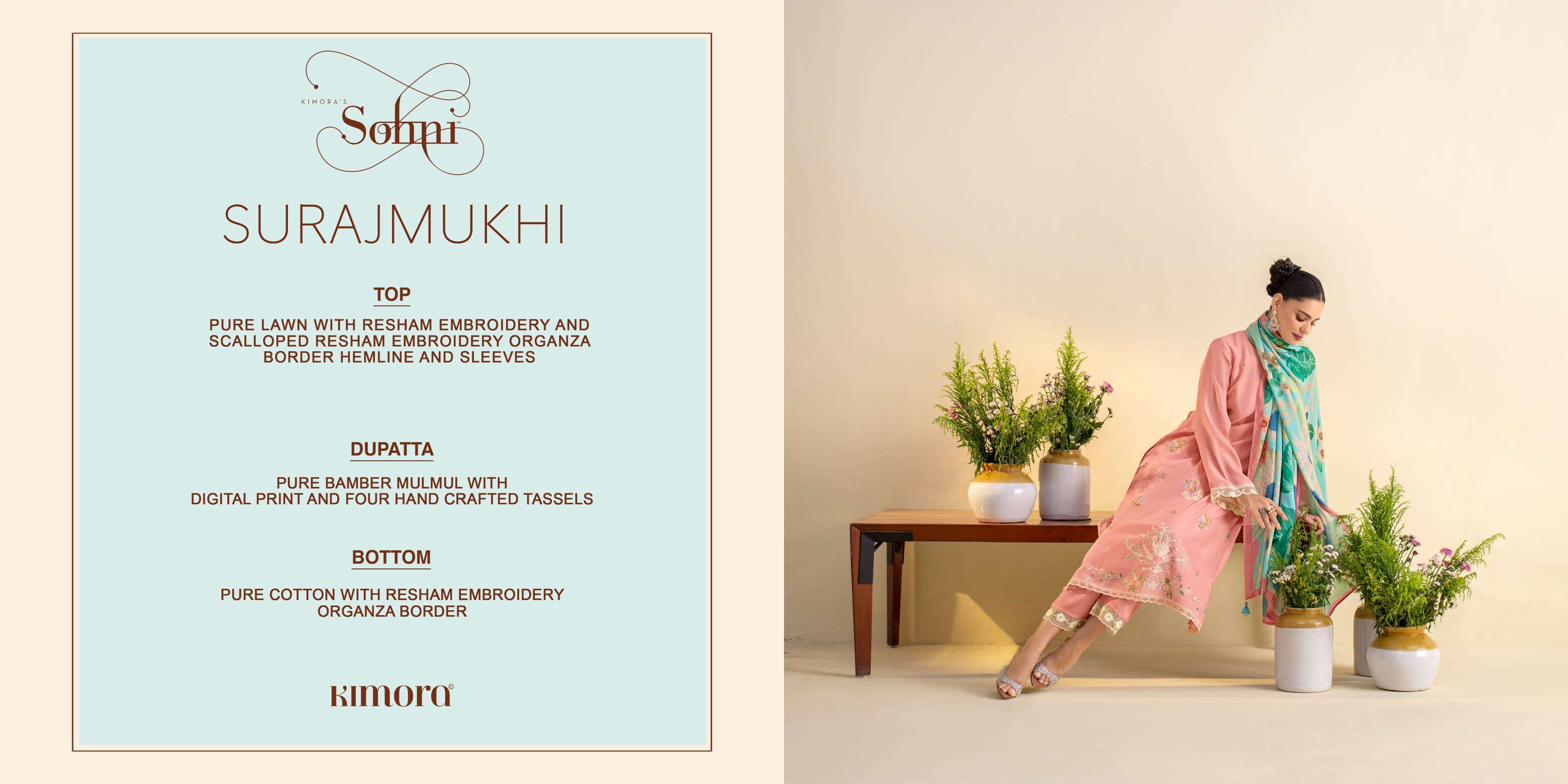 KIMORA FASHION SOHNI SURAJMUKHI VOL 22 LAWN COTTON EMBROIDERY DESIGNER SUIT