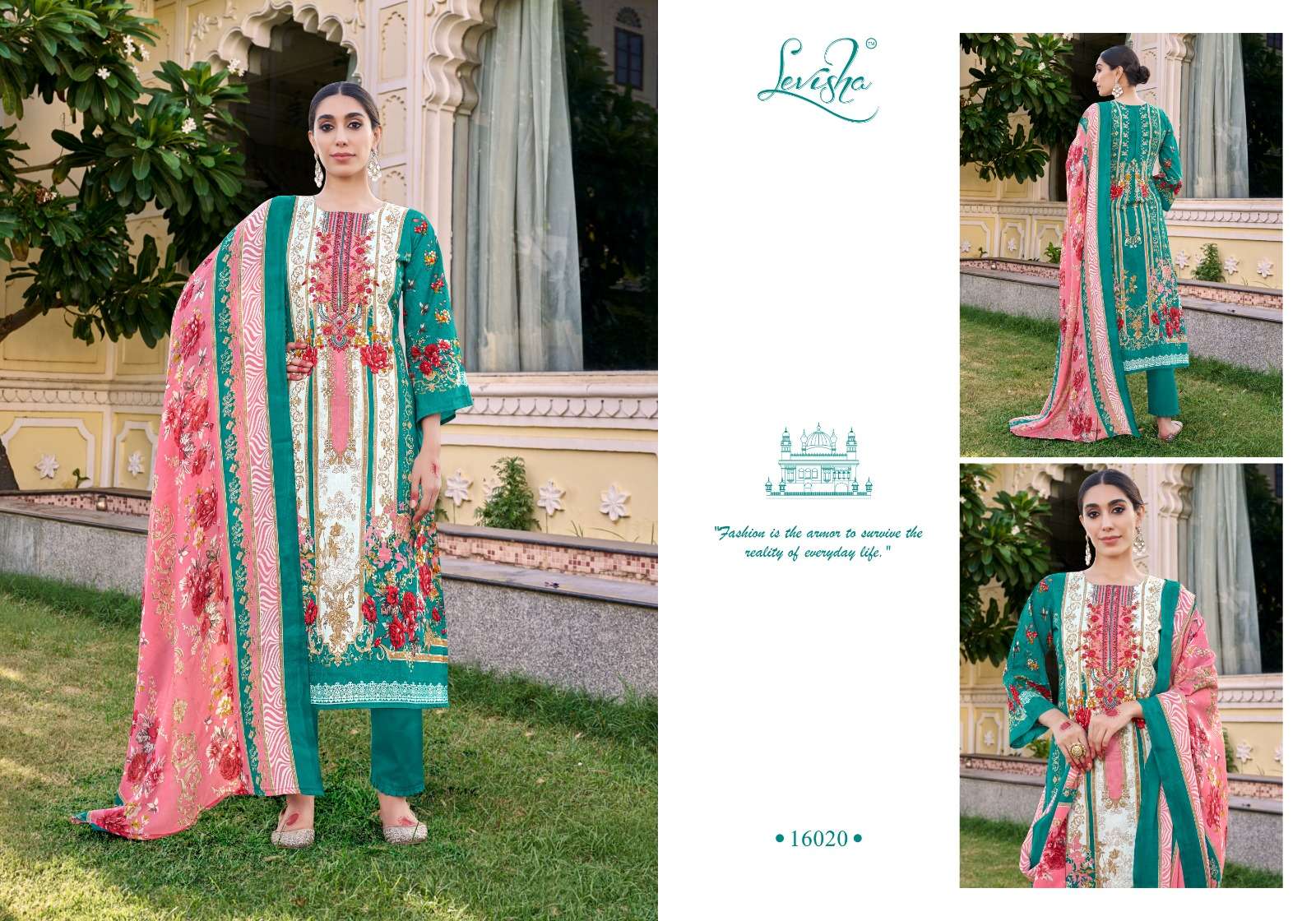 LEVISHA NAIRA NX VOL 16 COTTON DIGITAL PRINT WITH FANCY WORK SUIT