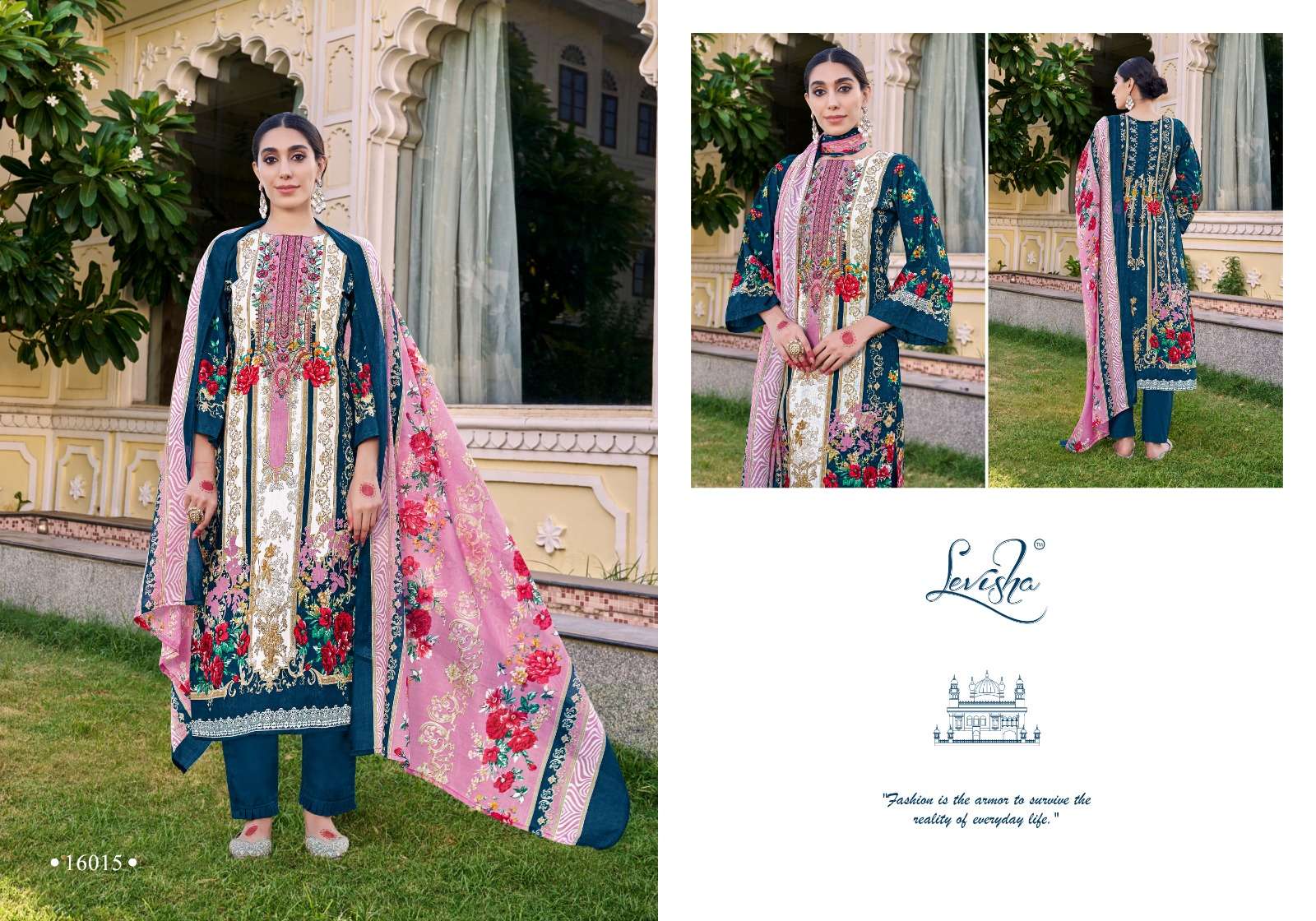 LEVISHA NAIRA NX VOL 16 COTTON DIGITAL PRINT WITH FANCY WORK SUIT