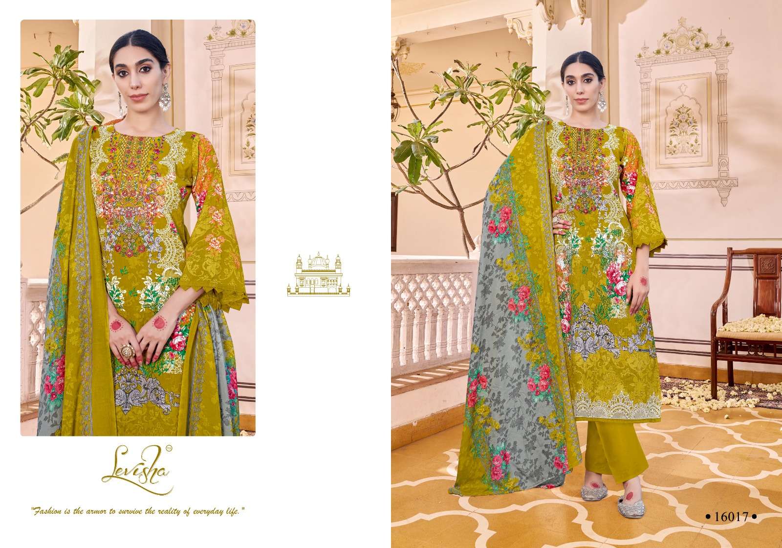 LEVISHA NAIRA NX VOL 16 COTTON DIGITAL PRINT WITH FANCY WORK SUIT