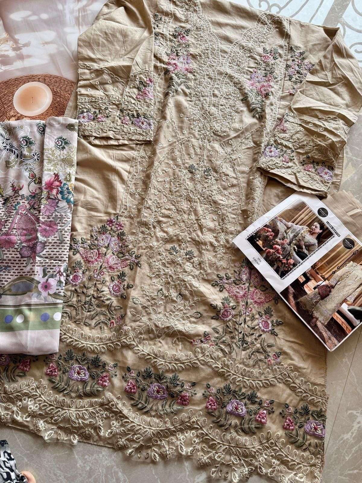 MEHBOOB TEX DESIGN NO - 1611 PURE VISCOSE LAWN HEAVY SELF EMBROIDERED PAKISTANI SALWAR SUIT