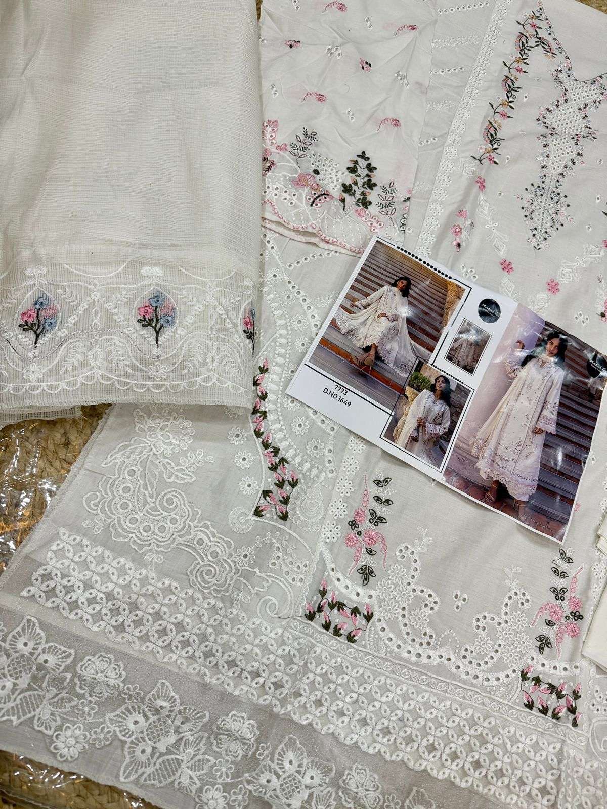 MEHBOOB TEX DESIGN NO - 1649 PURE VISCOSE LAWN HEAVY SELF EMBROIDERED PAKISTANI SALWAR SUIT