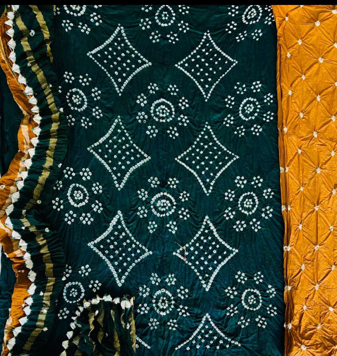 MF SATIN CONTRAST BANDHEJ COLLECTION