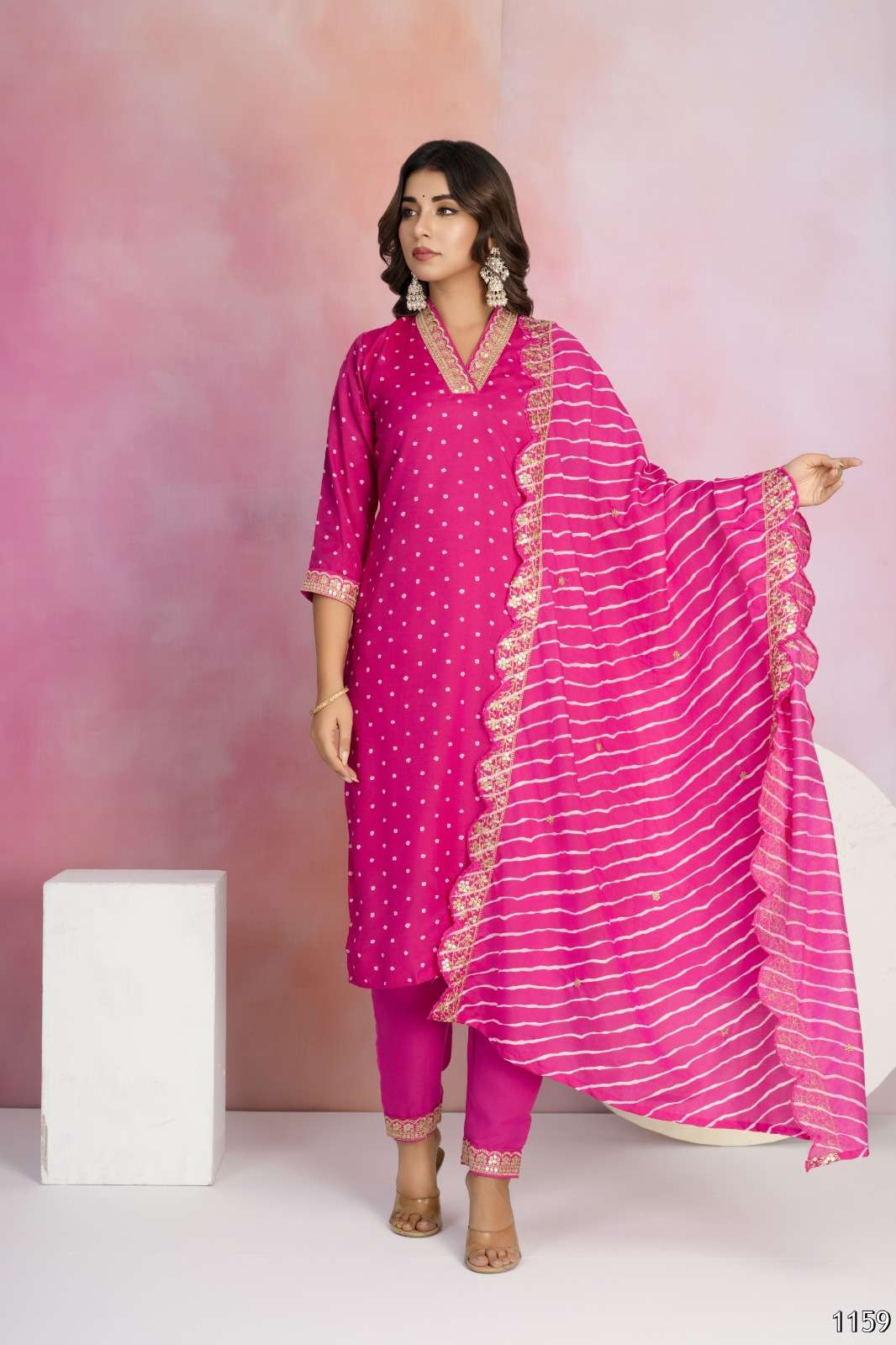 MF TANISHA VOL 22 VISCOSE CHANDERI SILK FANCY LADIES KURTI COMBO SET