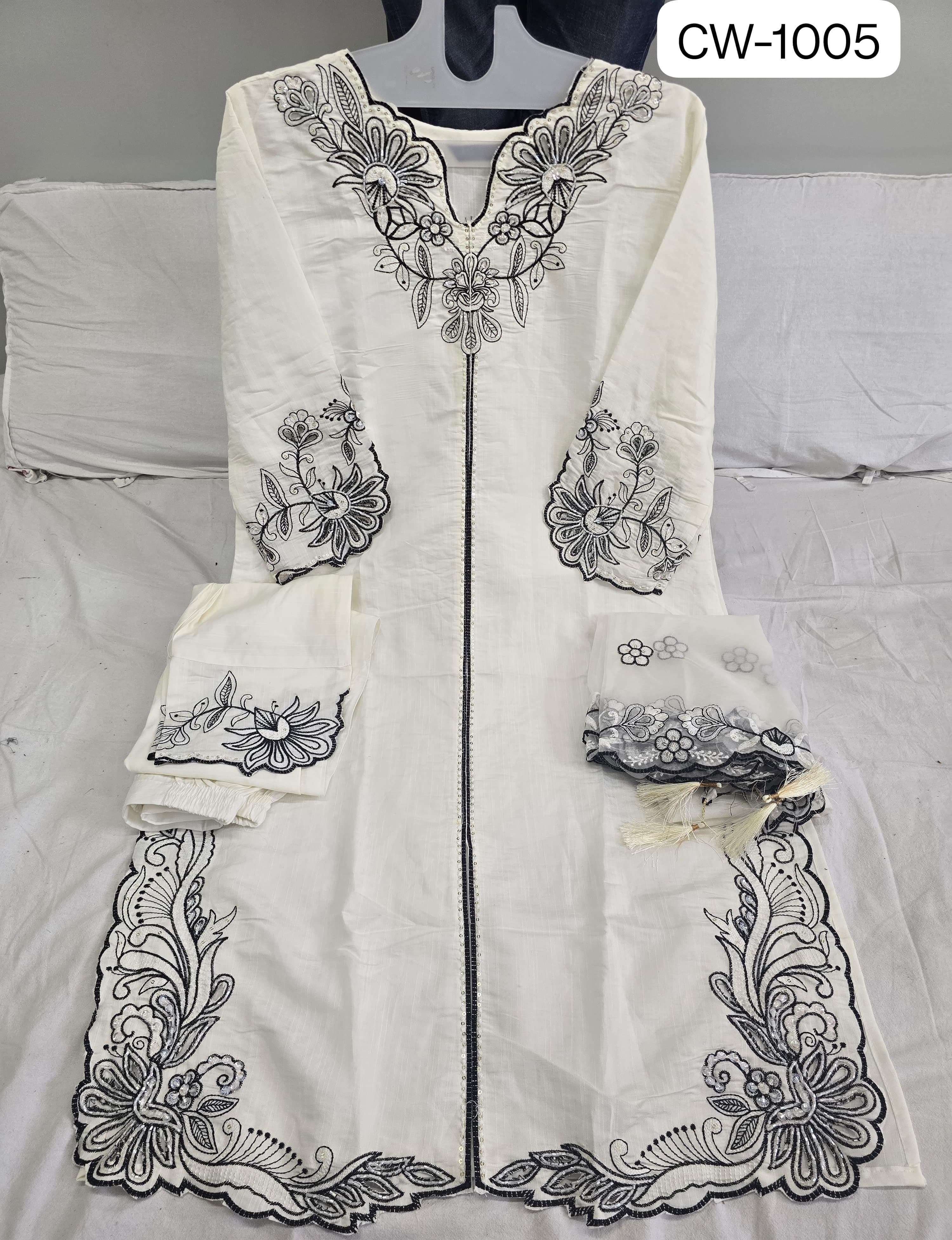  MUSHK CW 1005 SILK JACQUARD FANCY DESIGNER WORK SUIT