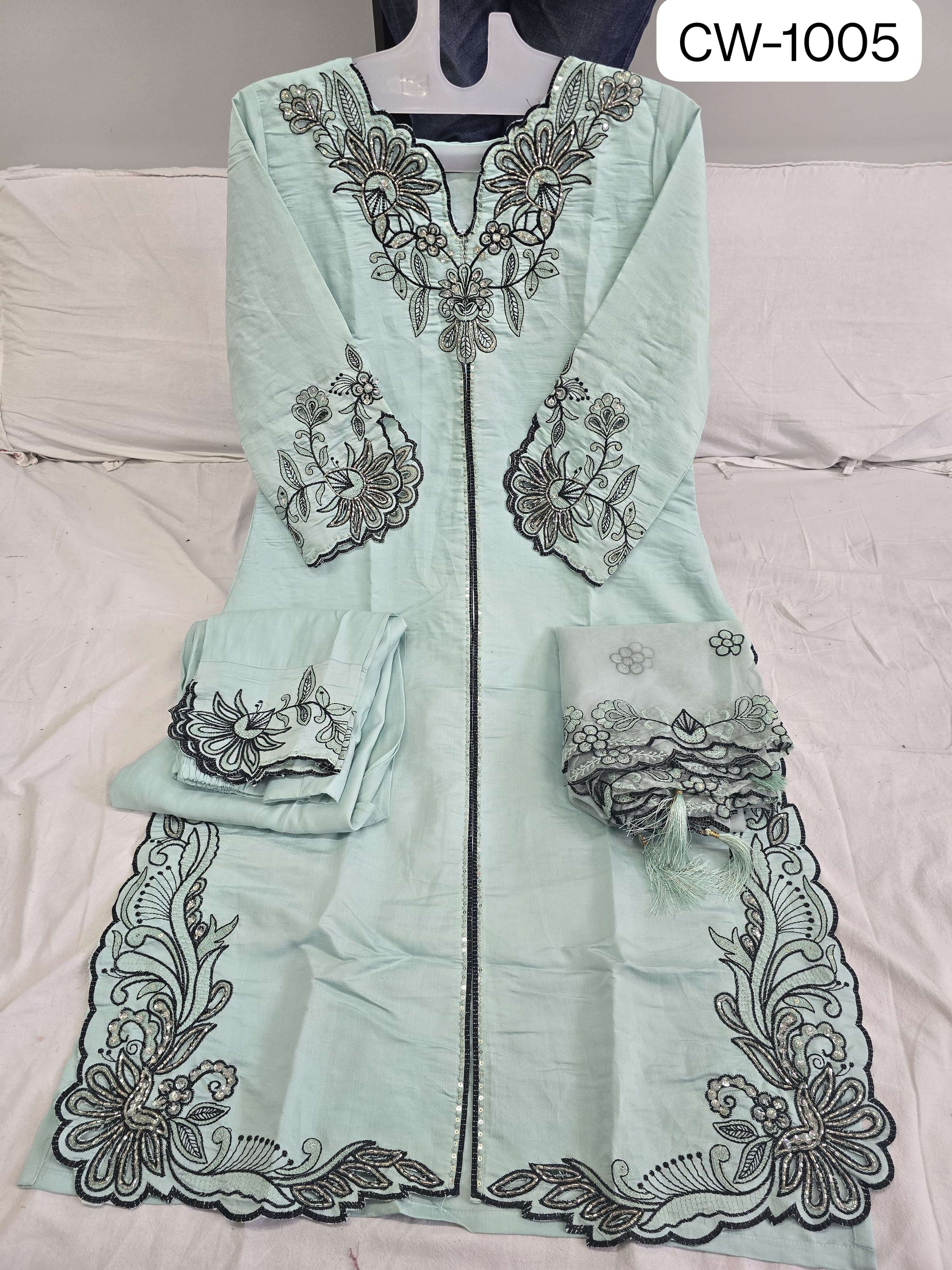  MUSHK CW 1005 SILK JACQUARD FANCY DESIGNER WORK SUIT