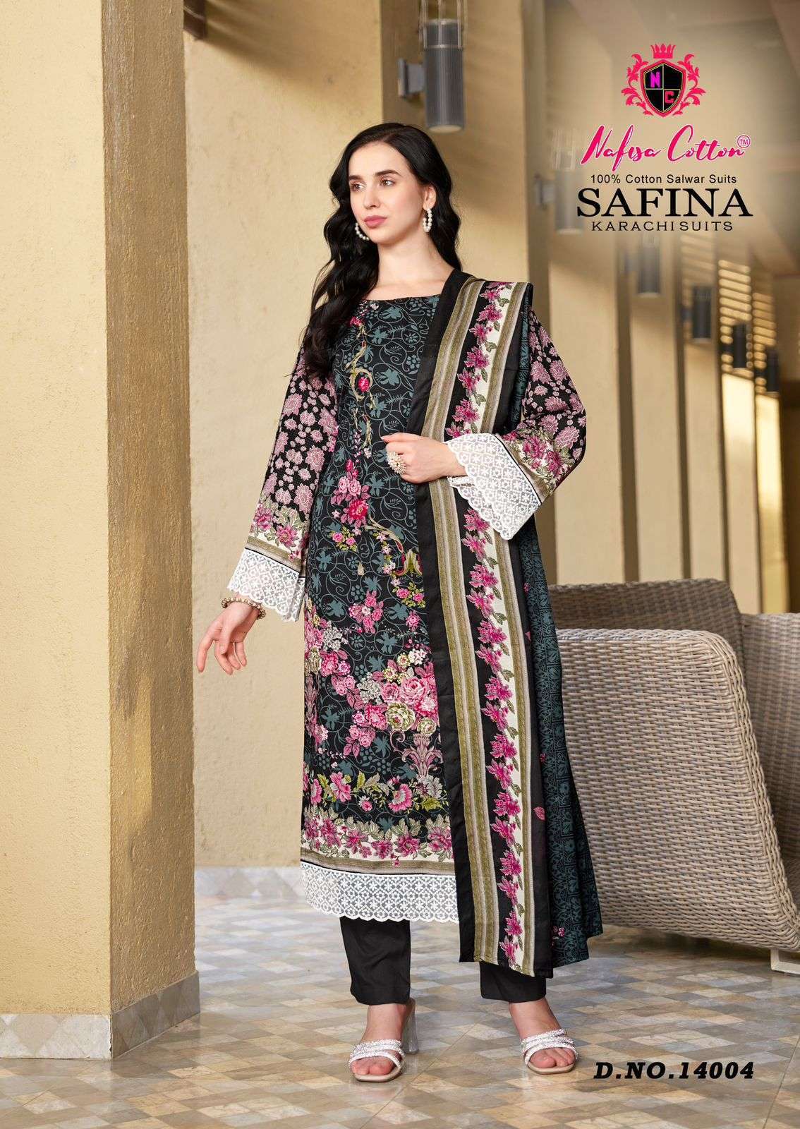 NAFISA COTTON SAFINA KARACHI SUITS VOL 14 COTTON DIGITAL PRINTS SALWAR SUIT