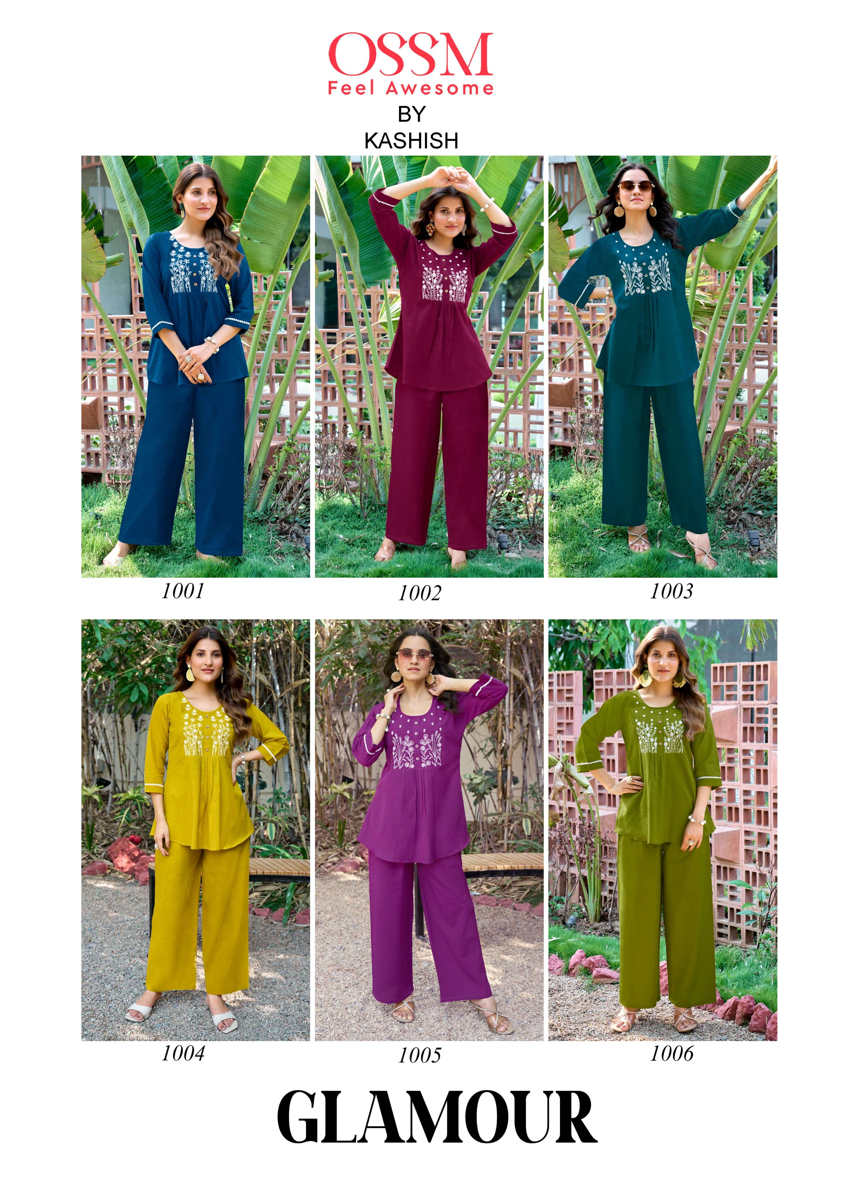 OSSM GLAMOUR JAIPURI COTTON FANCY WORKS LADIES CO-ORD SET