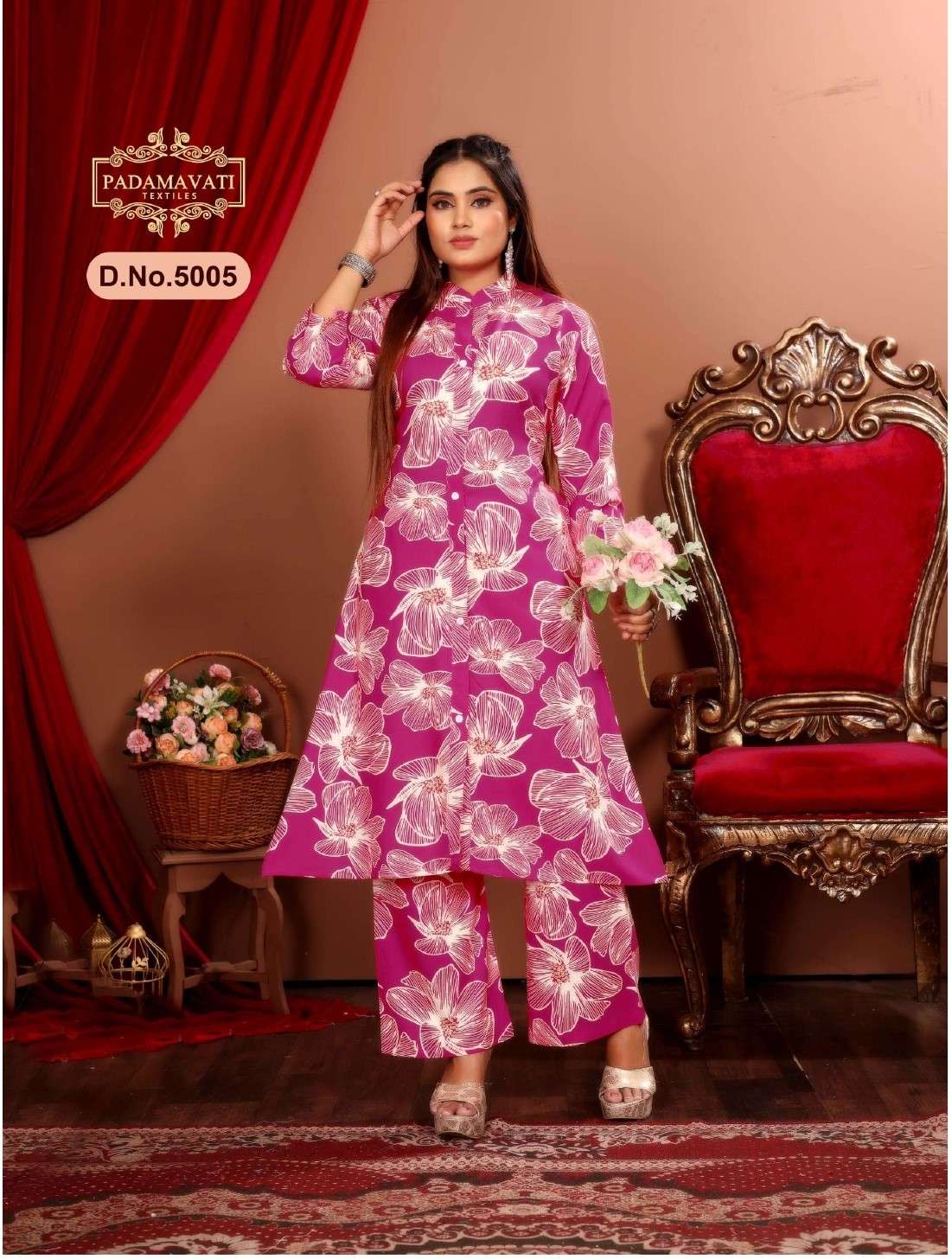 PADMAVATI TEXTILES DULHARI VOL 5 RAYON PRINT KURTI WITH BOTTOM PAIR