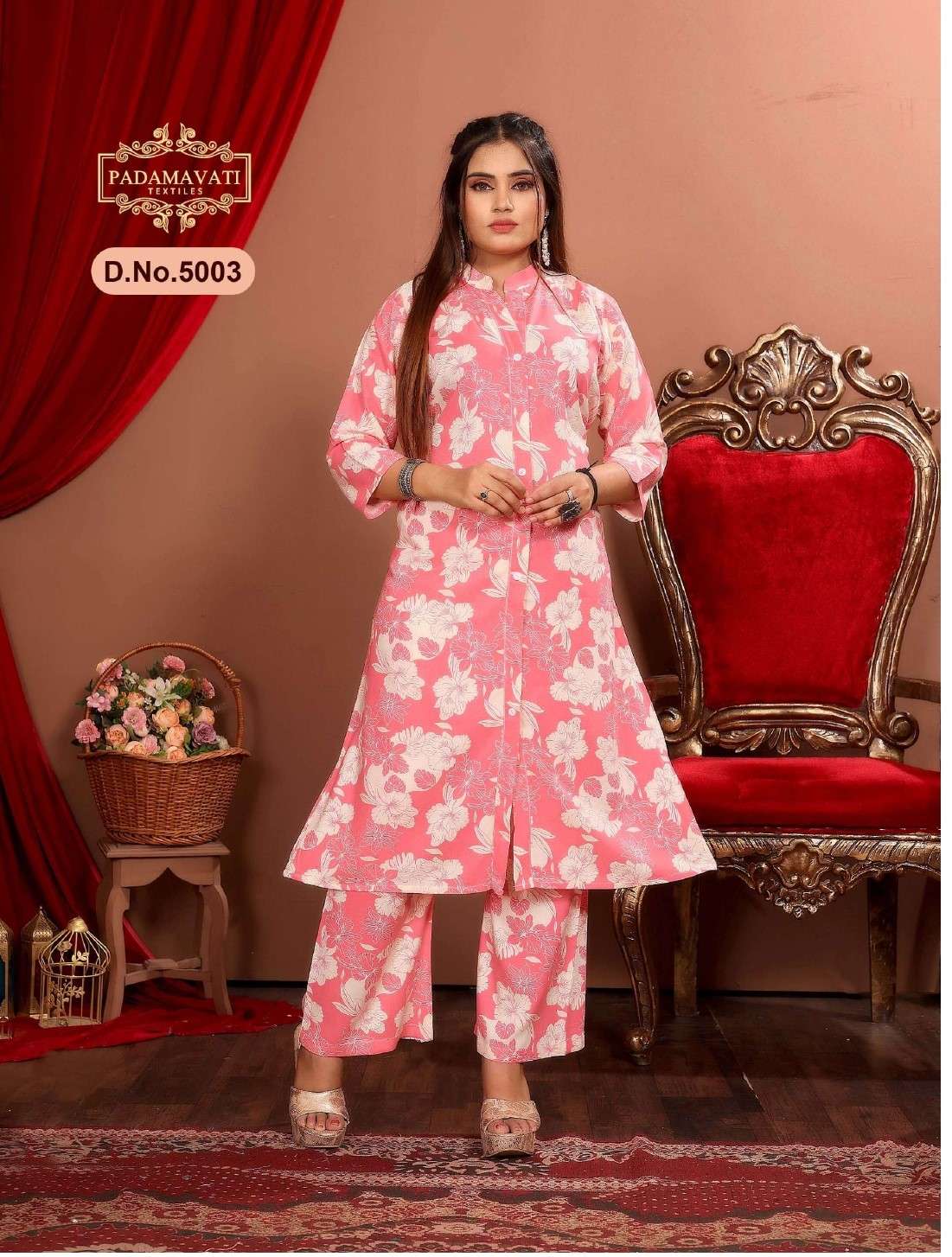 PADMAVATI TEXTILES DULHARI VOL 5 RAYON PRINT KURTI WITH BOTTOM PAIR