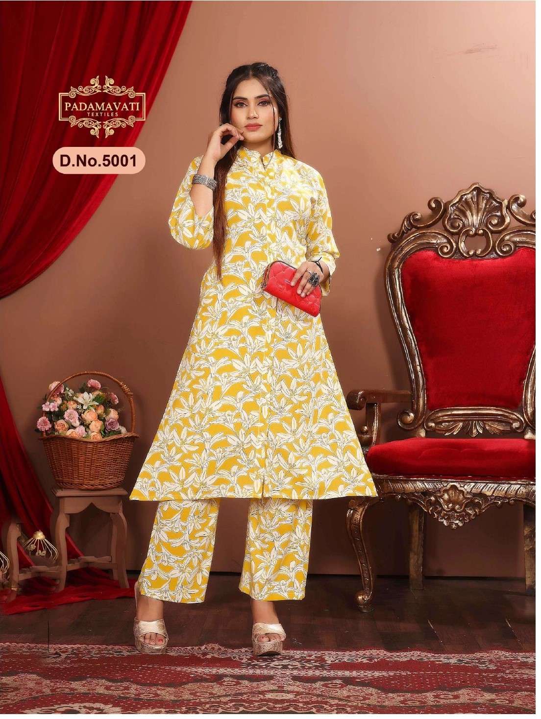 PADMAVATI TEXTILES DULHARI VOL 5 RAYON PRINT KURTI WITH BOTTOM PAIR