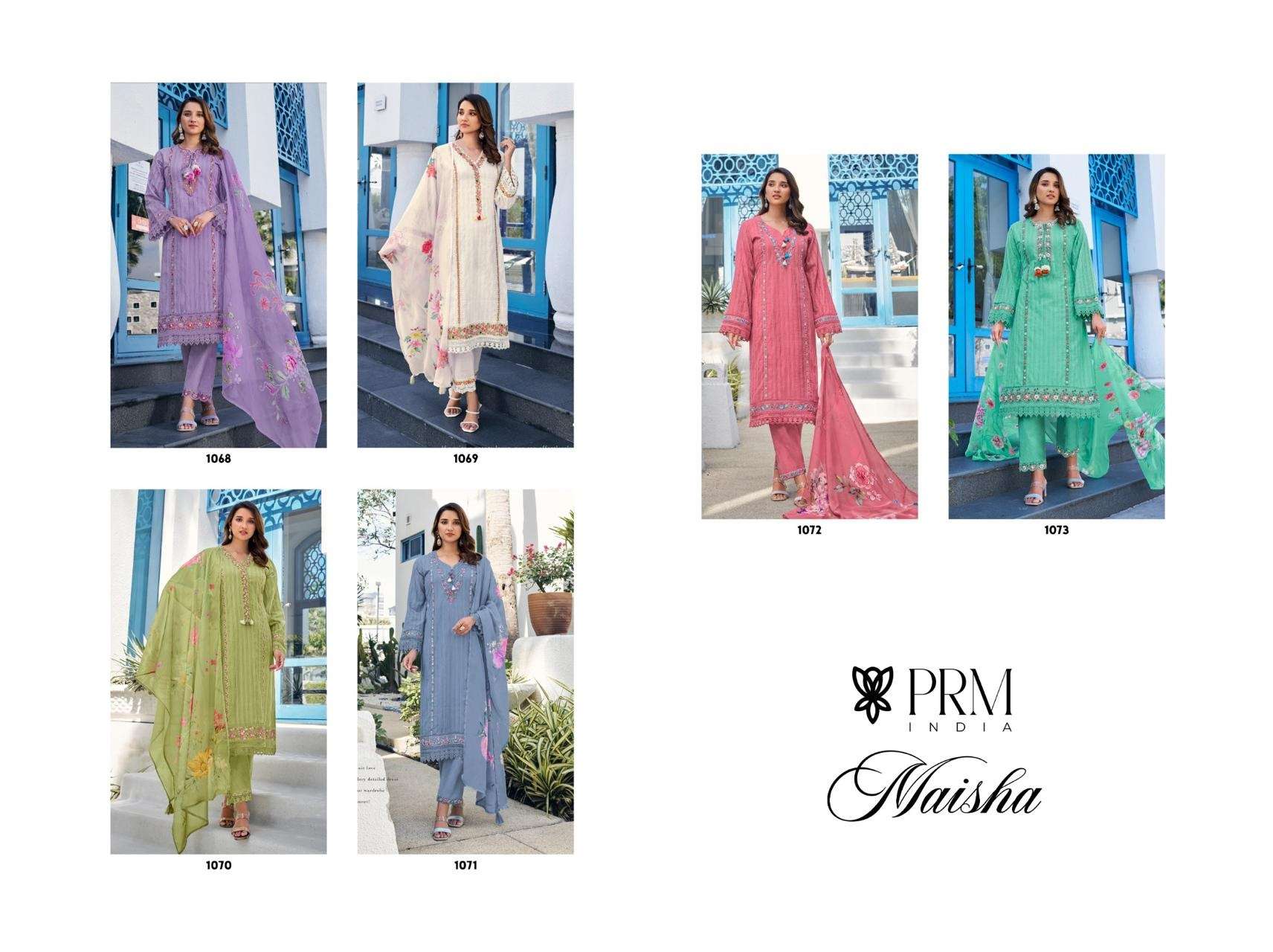 PRM INDIA MAISHA EMBROIDERY DESIGNER READY MADE LADIES SUIT