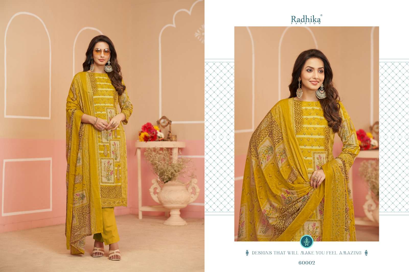 RADHIKA FASHION AZARA AVNEE VOL 2 LAWN COTTON PRINT WITH WORK SUIT