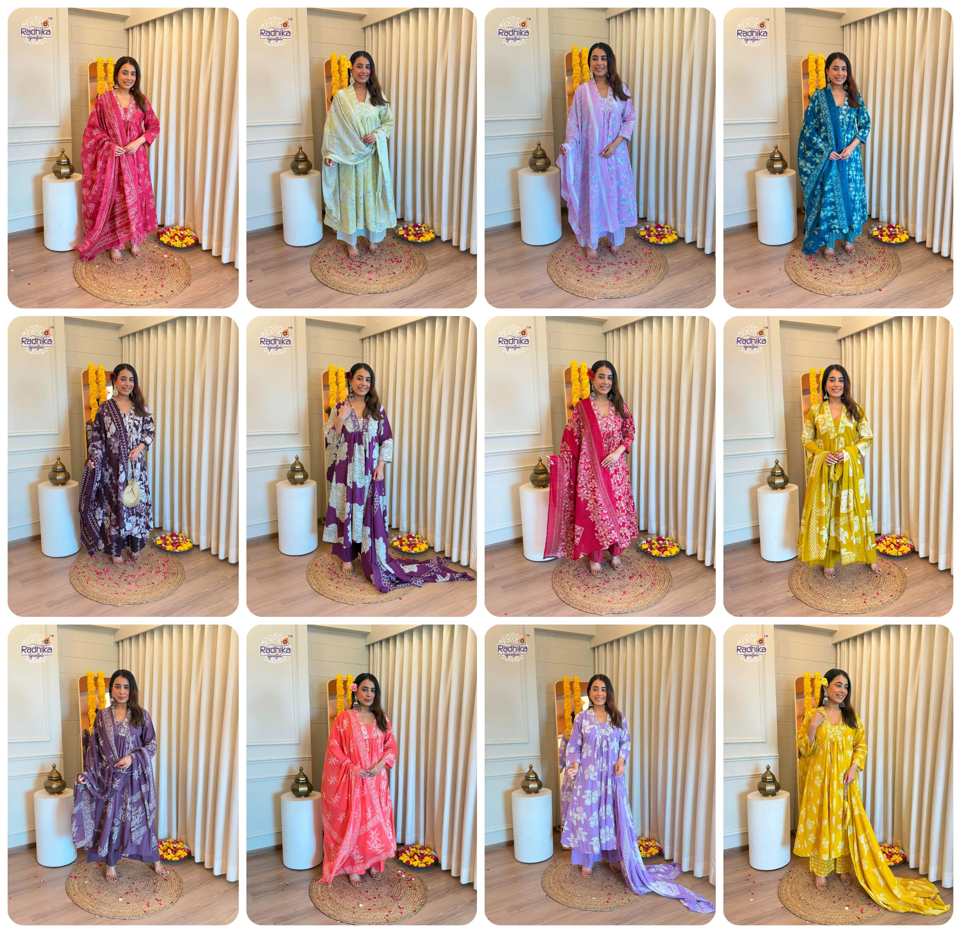 RADHIKA LIFE STYLE COMBO PACKING COTTON DESIGNER FANCY LADIES SUIT