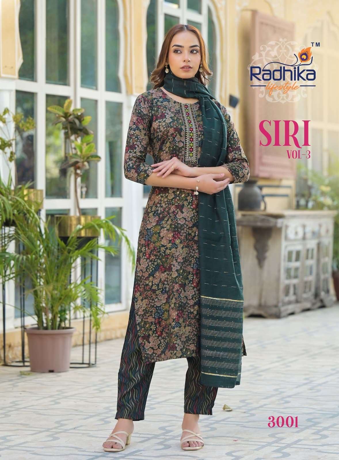 RADHIKA LIFESTYLE SIRI VOL 3 RAYON PRINT FANCY LADIES KURTI COMBO SET