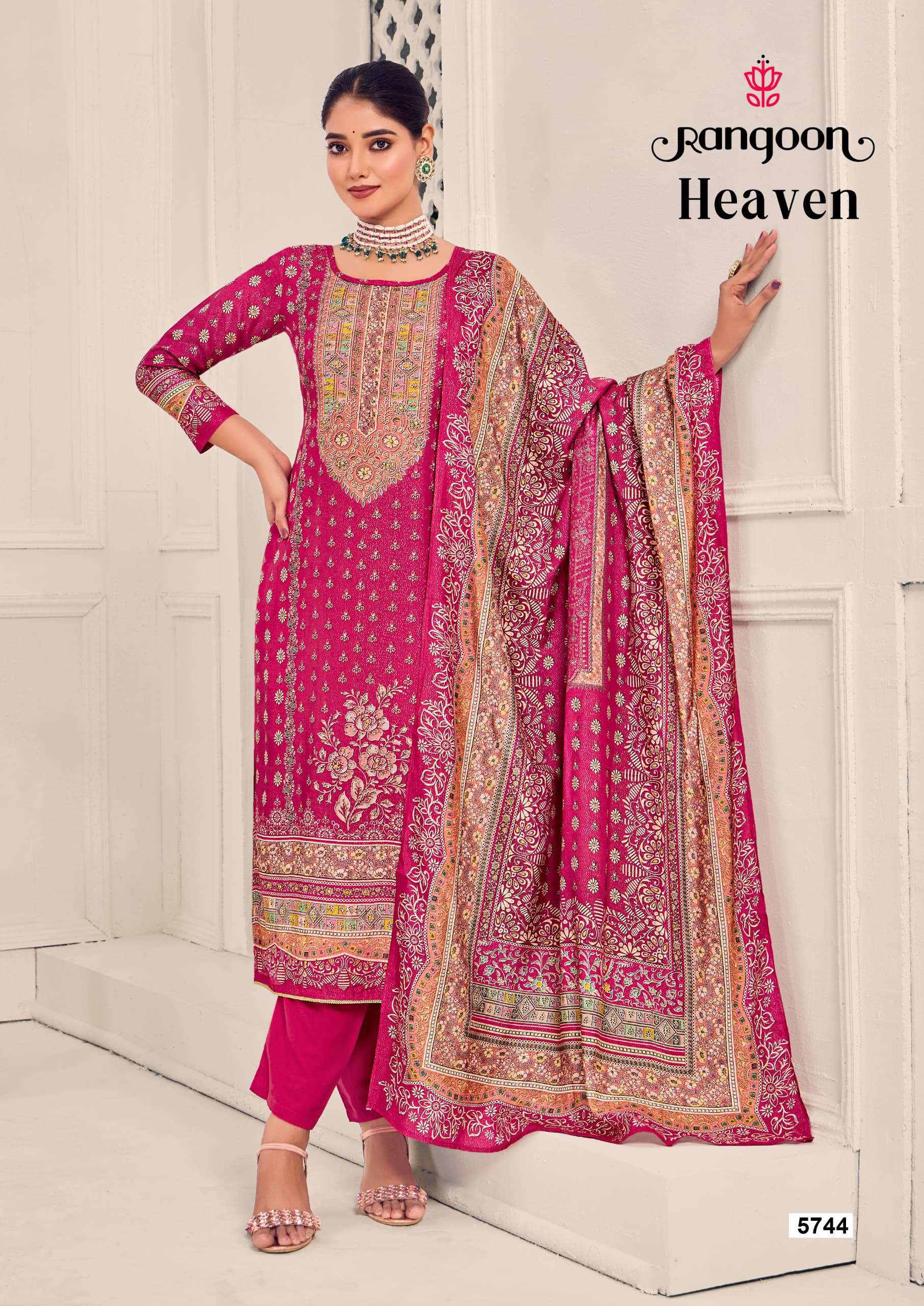 RANGOON HEAVEN MUSLIN DESIGNER READY MADE LADIES SUIT
