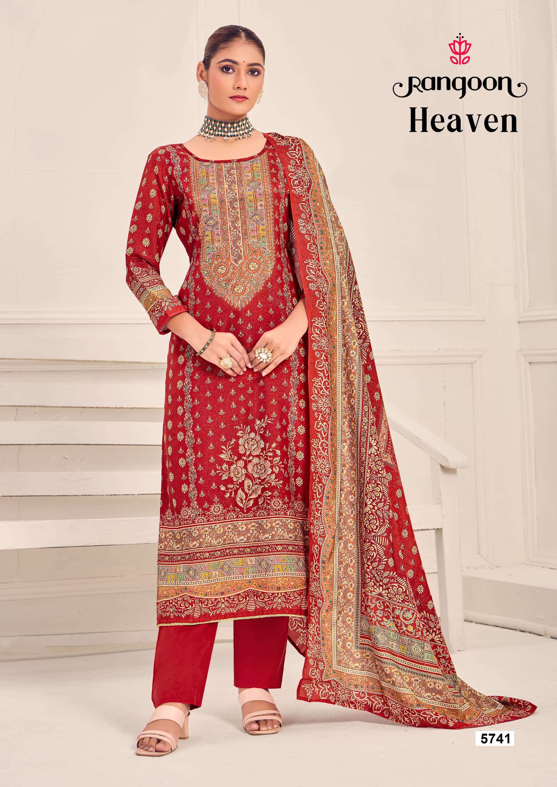 RANGOON HEAVEN MUSLIN DESIGNER READY MADE LADIES SUIT