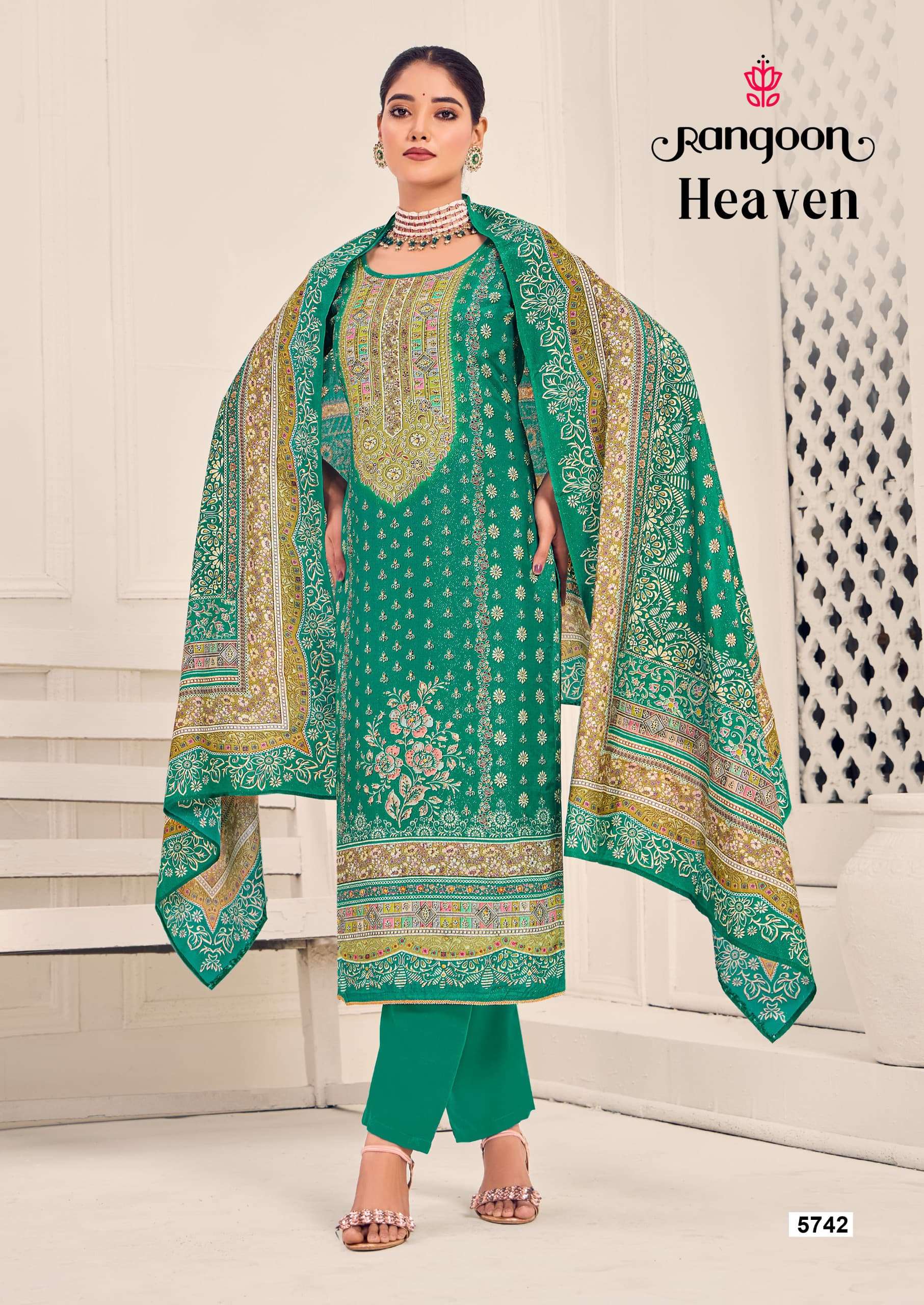 RANGOON HEAVEN MUSLIN DESIGNER READY MADE LADIES SUIT