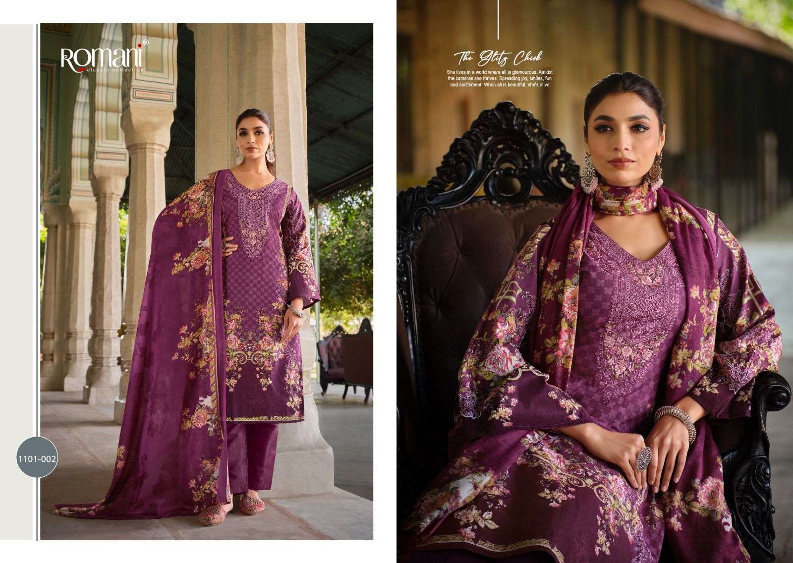 ROMANI AARZU VOL 17 COTTON DIGITAL PRINT WITH FANCY WORK SUIT