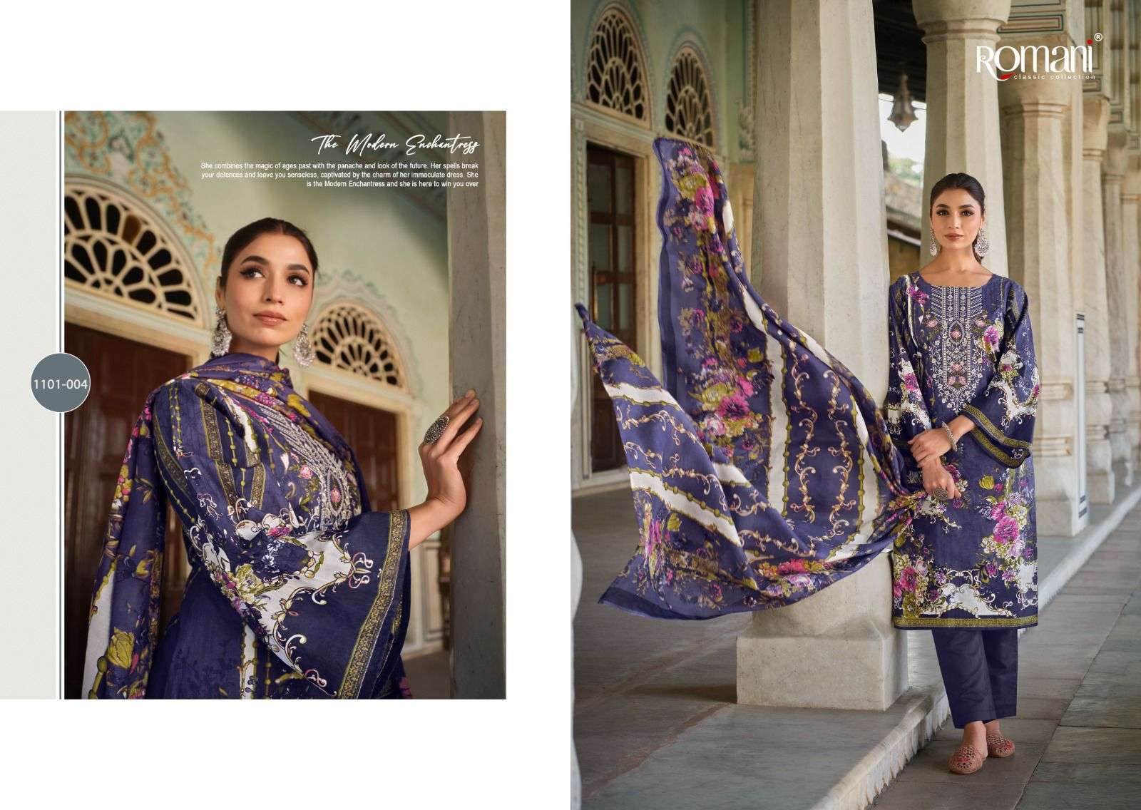 ROMANI AARZU VOL 17 COTTON DIGITAL PRINT WITH FANCY WORK SUIT
