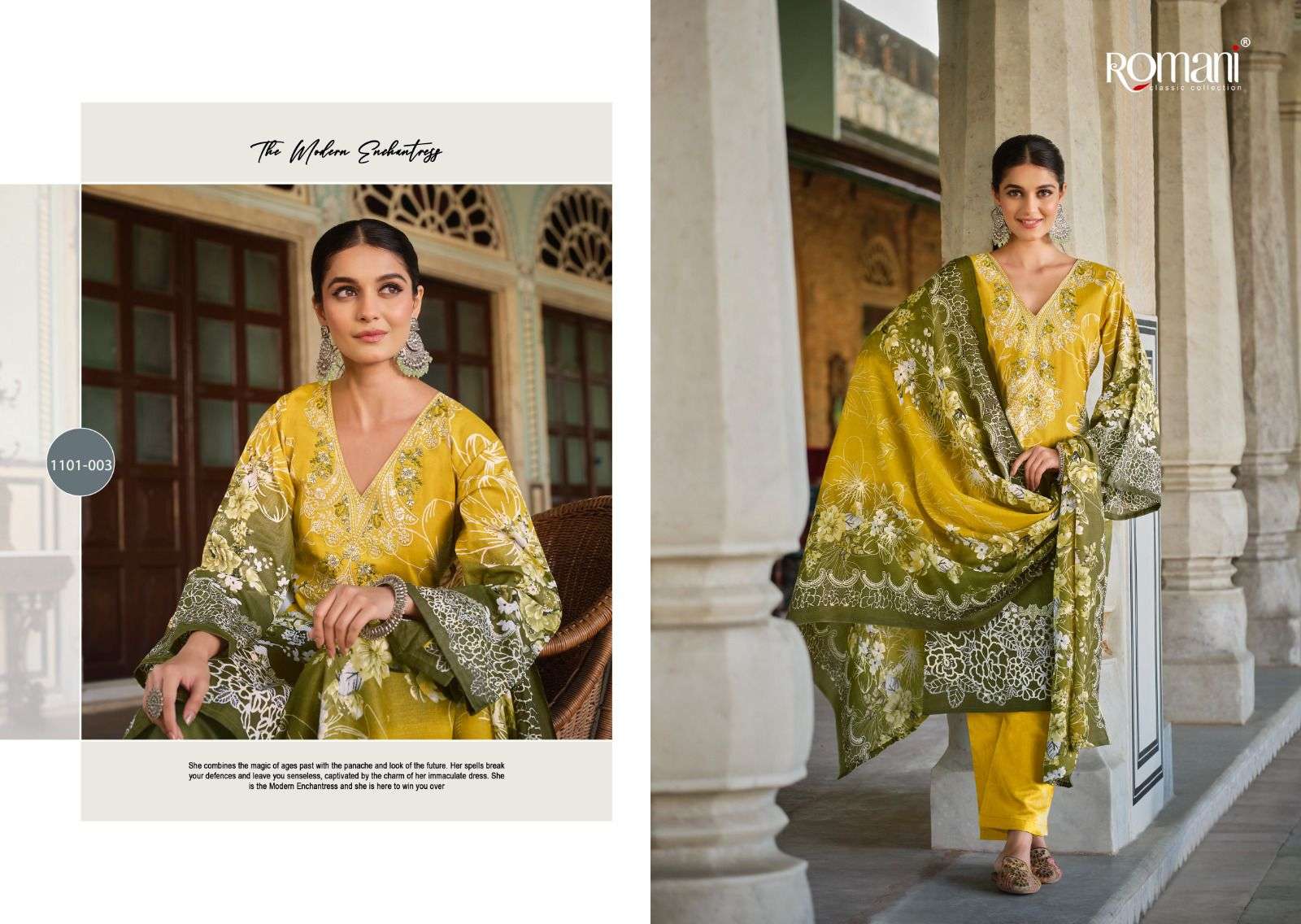 ROMANI AARZU VOL 17 COTTON DIGITAL PRINT WITH FANCY WORK SUIT