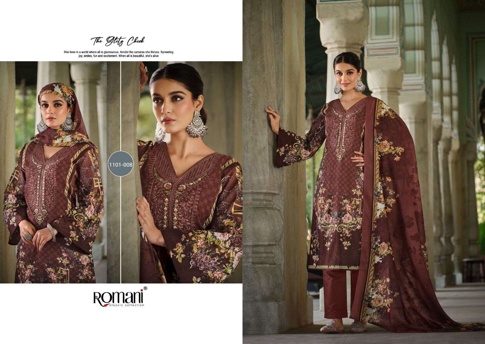 ROMANI AARZU VOL 17 COTTON DIGITAL PRINT WITH FANCY WORK SUIT
