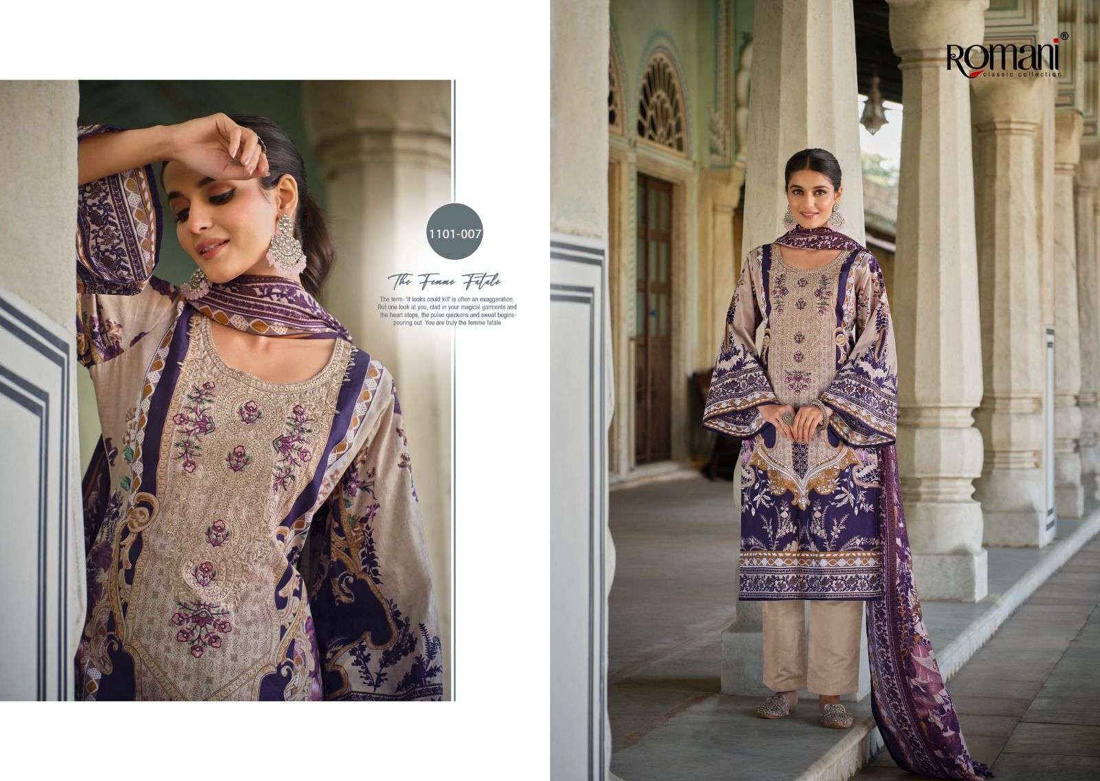 ROMANI AARZU VOL 17 COTTON DIGITAL PRINT WITH FANCY WORK SUIT