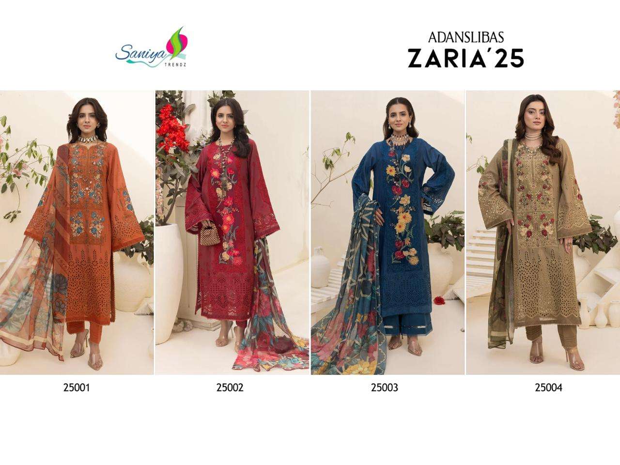 SANIYA TRENDZ ZARIA VOL 25 COTTON EMBROIDERED PAKISTANI SUIT
