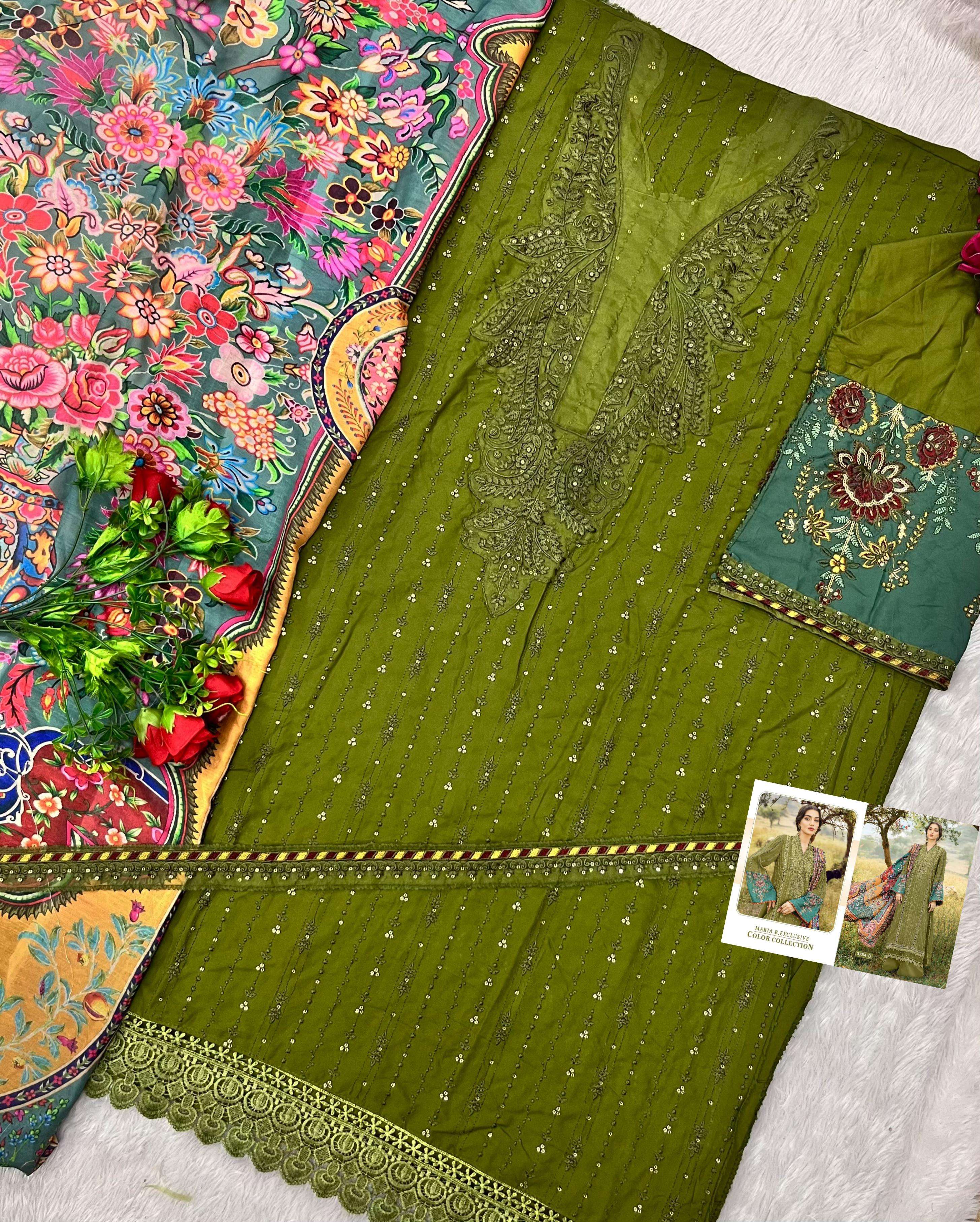 SHREE FABS MARIA B EXCLUSIVE COLOUR COLLECTION RAYON EMBROIDERED PAKISTANI SUIT