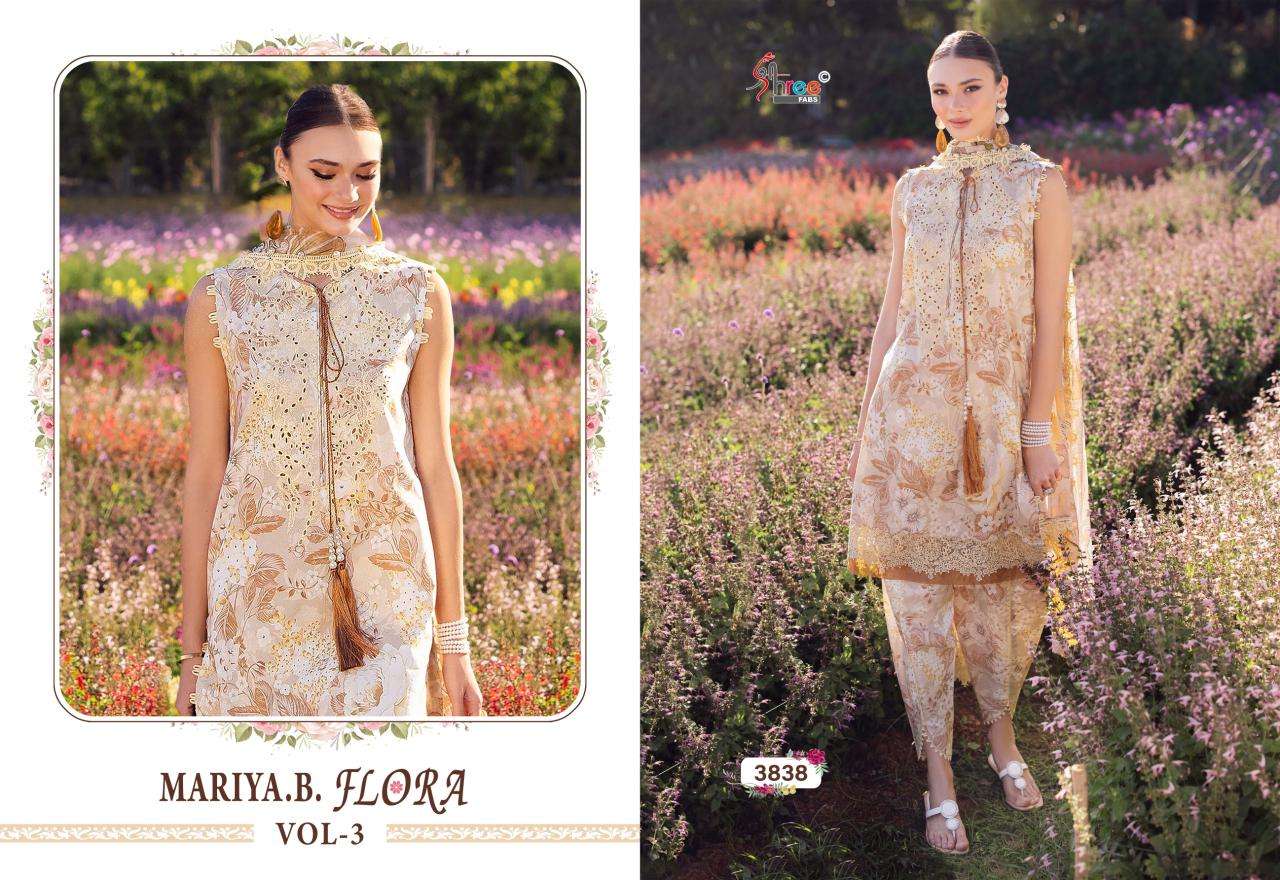 SHREE FABS MARIYA B FLORA VOL 3 COTTON PATCH EMBROIDERY WORK SALWAR KAMEEZ