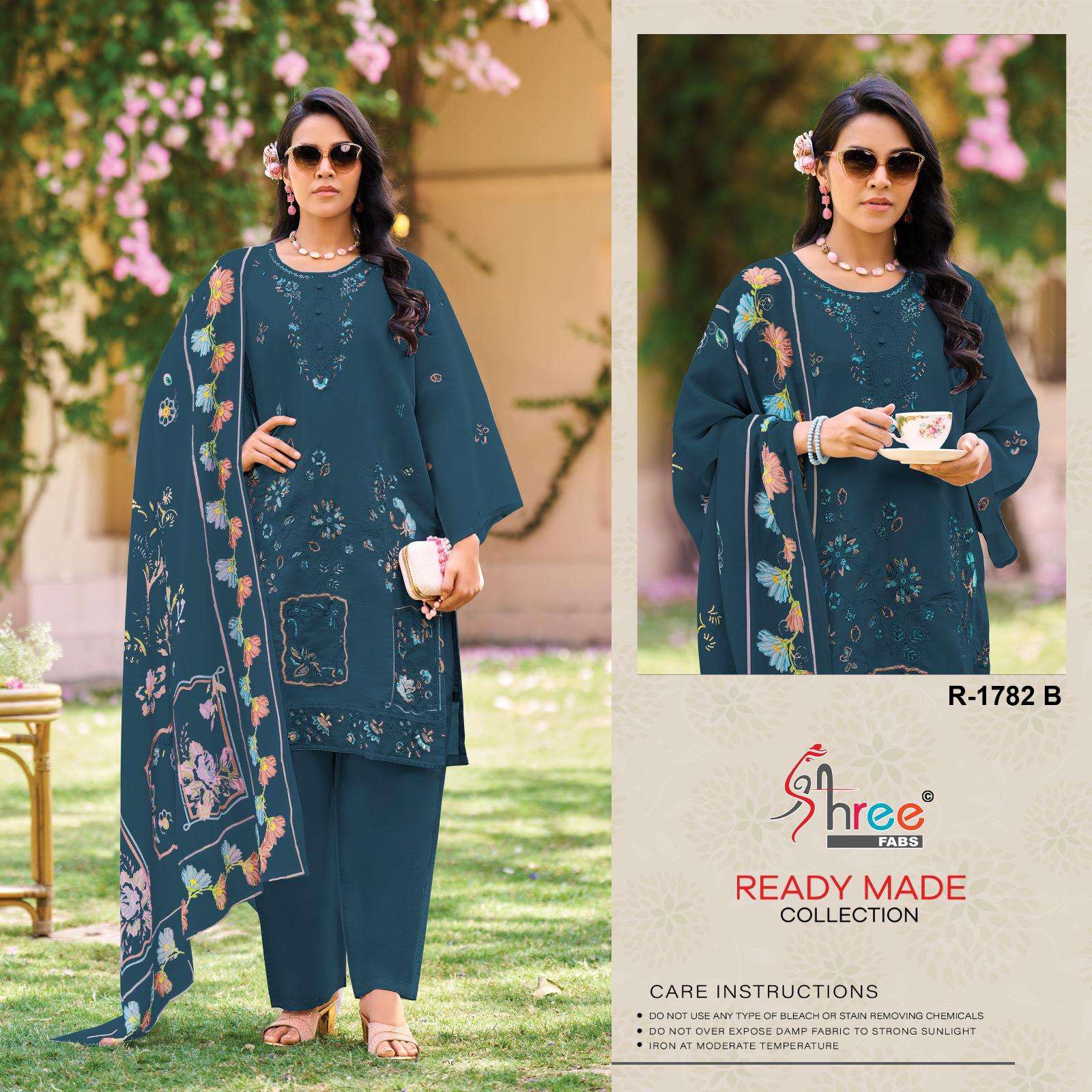 SHREE FABS R 1782 COTTON HEAVY EMBROIDERD PAKISTANI SUIT
