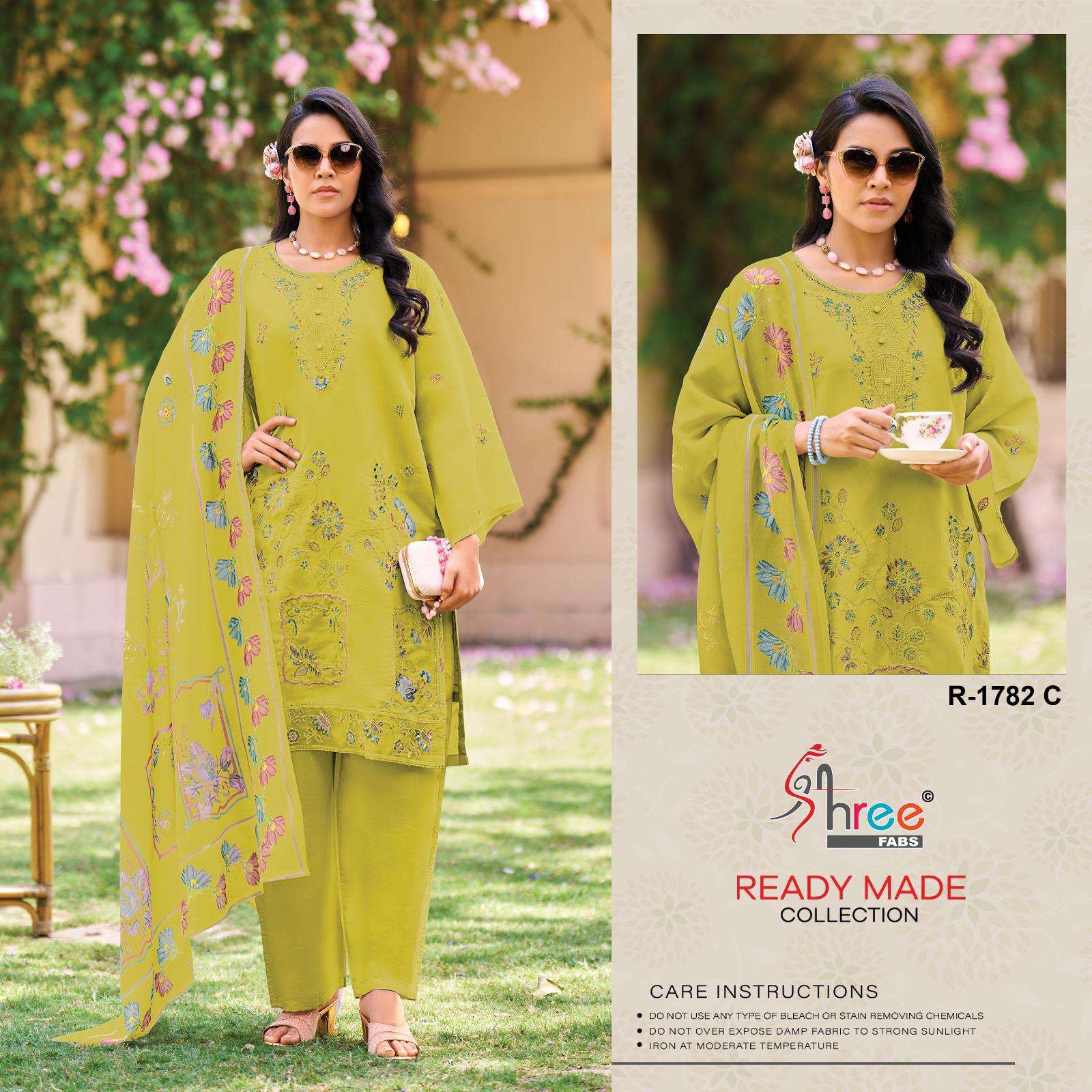 SHREE FABS R 1782 COTTON HEAVY EMBROIDERD PAKISTANI SUIT