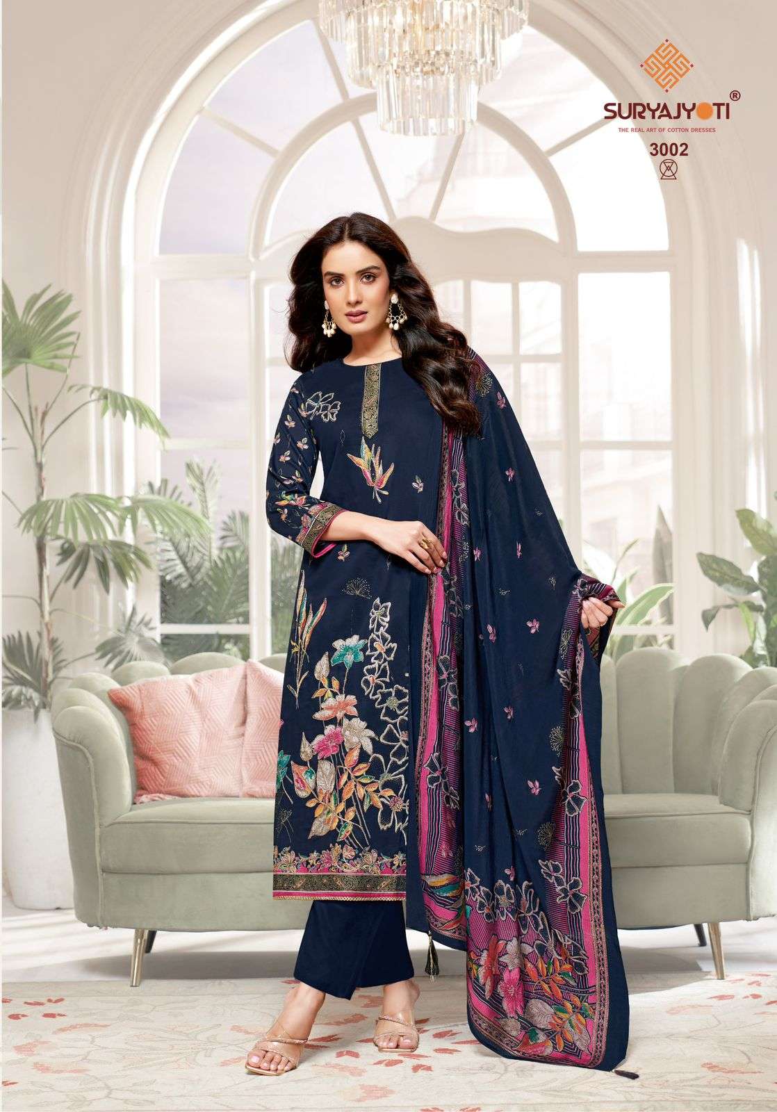 SURYAJYOTI KAARA ADVANCE VOL 3 JAM SATIN PRINT WITH FANCY WORK SUIT