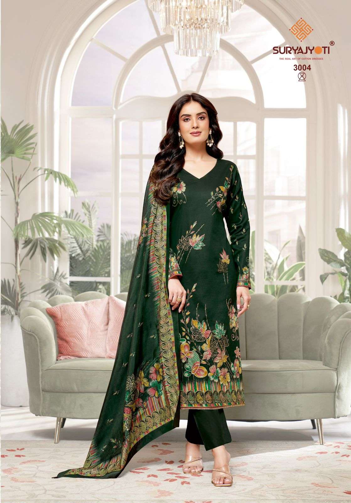 SURYAJYOTI KAARA ADVANCE VOL 3 JAM SATIN PRINT WITH FANCY WORK SUIT