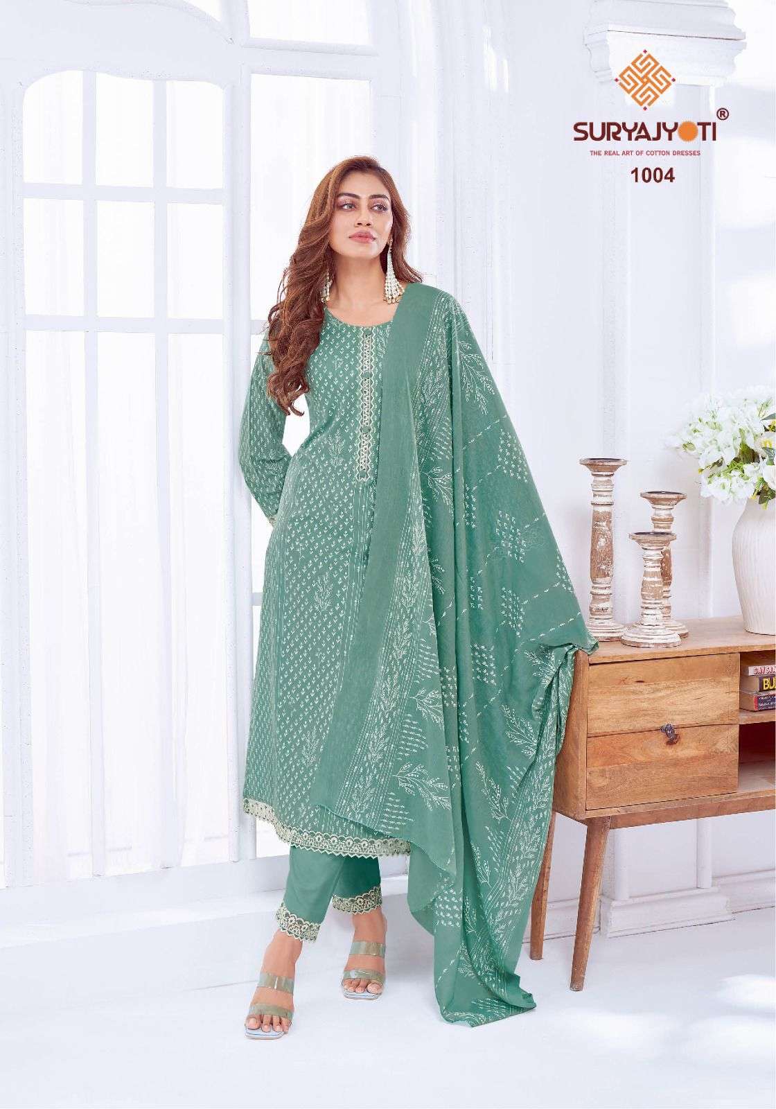SURYAJYOTI KASHVI VOL 1 COTTON PRINT WITH EMBROIDERY WORK SUIT