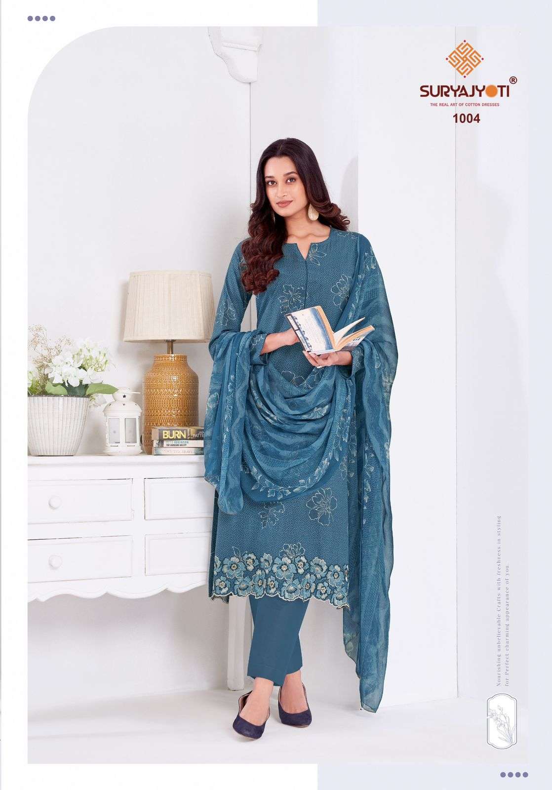 SURYAJYOTI KASHYA VOL 1 LAWN COTTON FANCY EMBROIDERY WORK SUIT