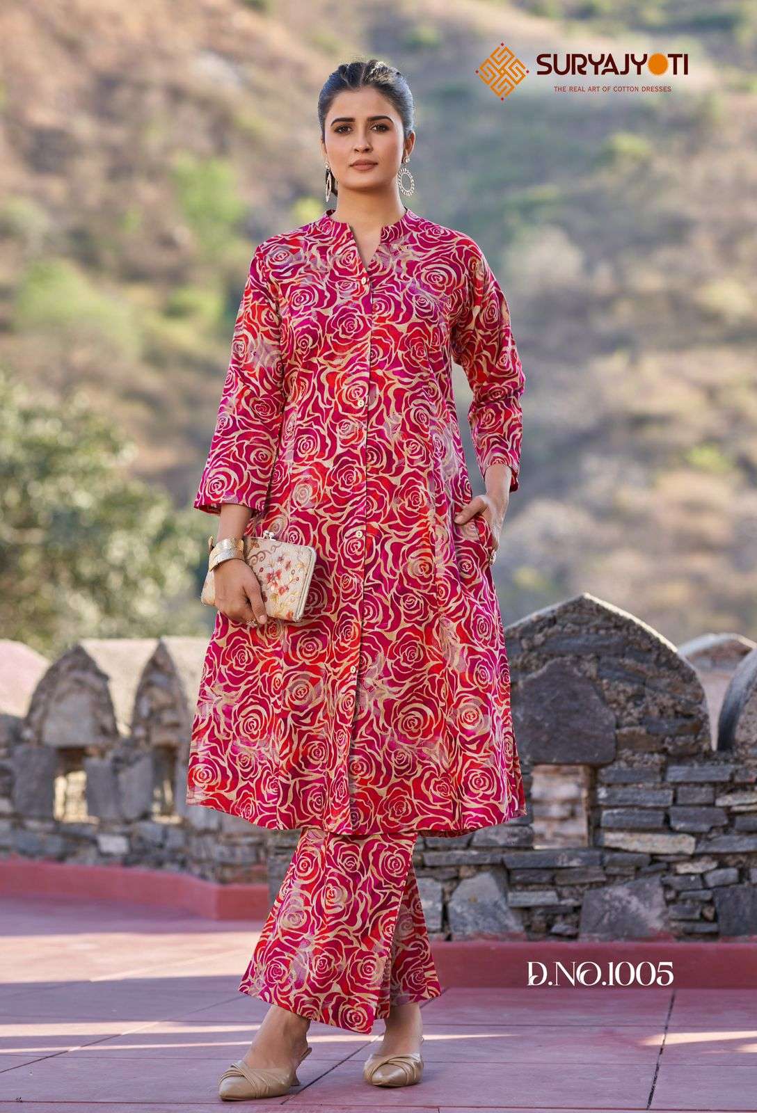 SURYAJYOTI POORNIMA VOL 1 COTTON PRINT KURTI WITH BOTTOM PAIR
