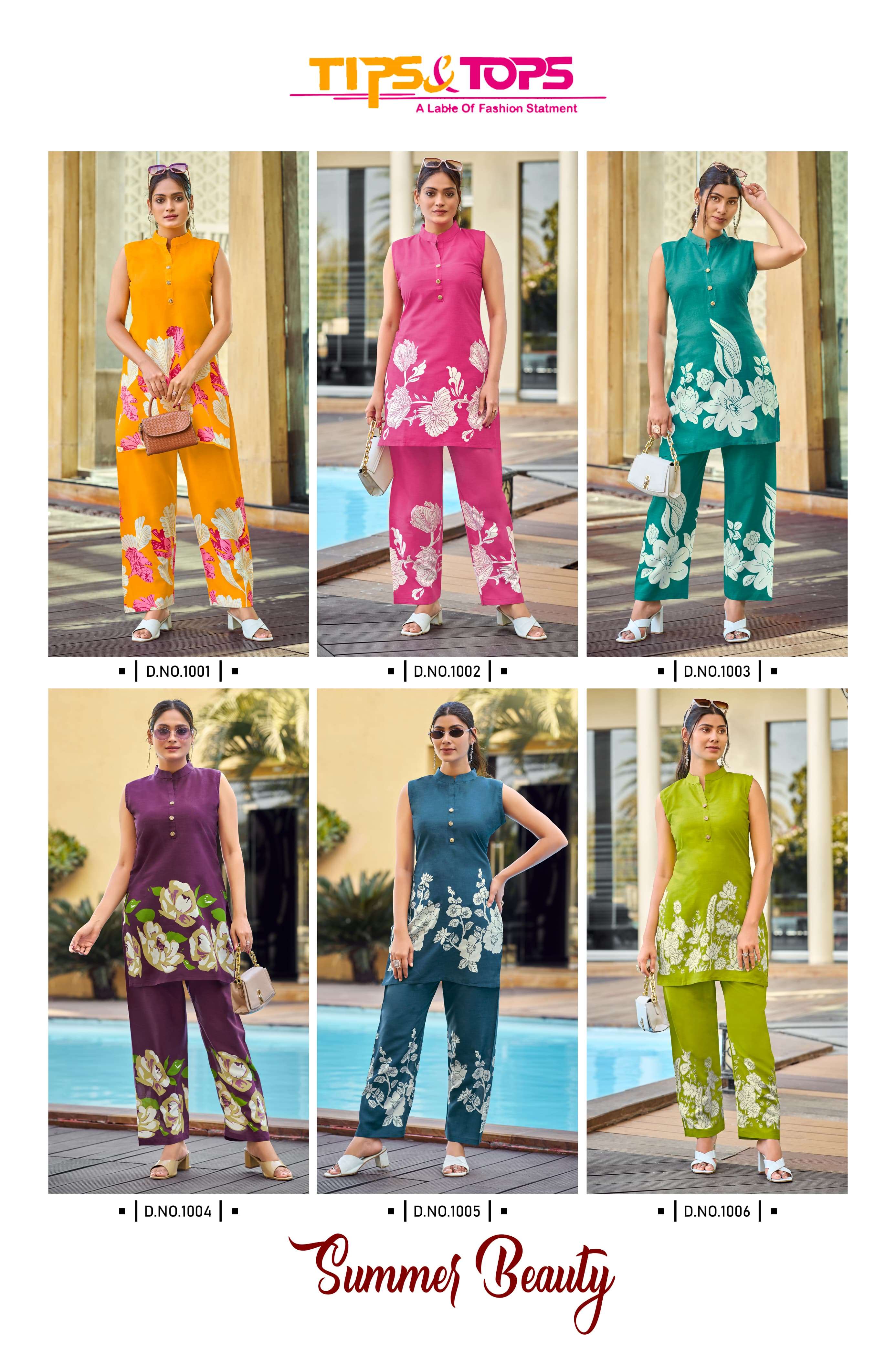 TIPS AND TOPS SUMMER BEAUTY RAYON PRINT FANCY KURTI WITH BOTTOM PAIR 