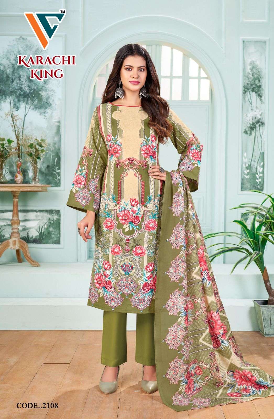 VANDANA‎‎‎ CREATION KARACHI KING VOL 21 COTTON DIGITAL PRINT SALWAR SUIT