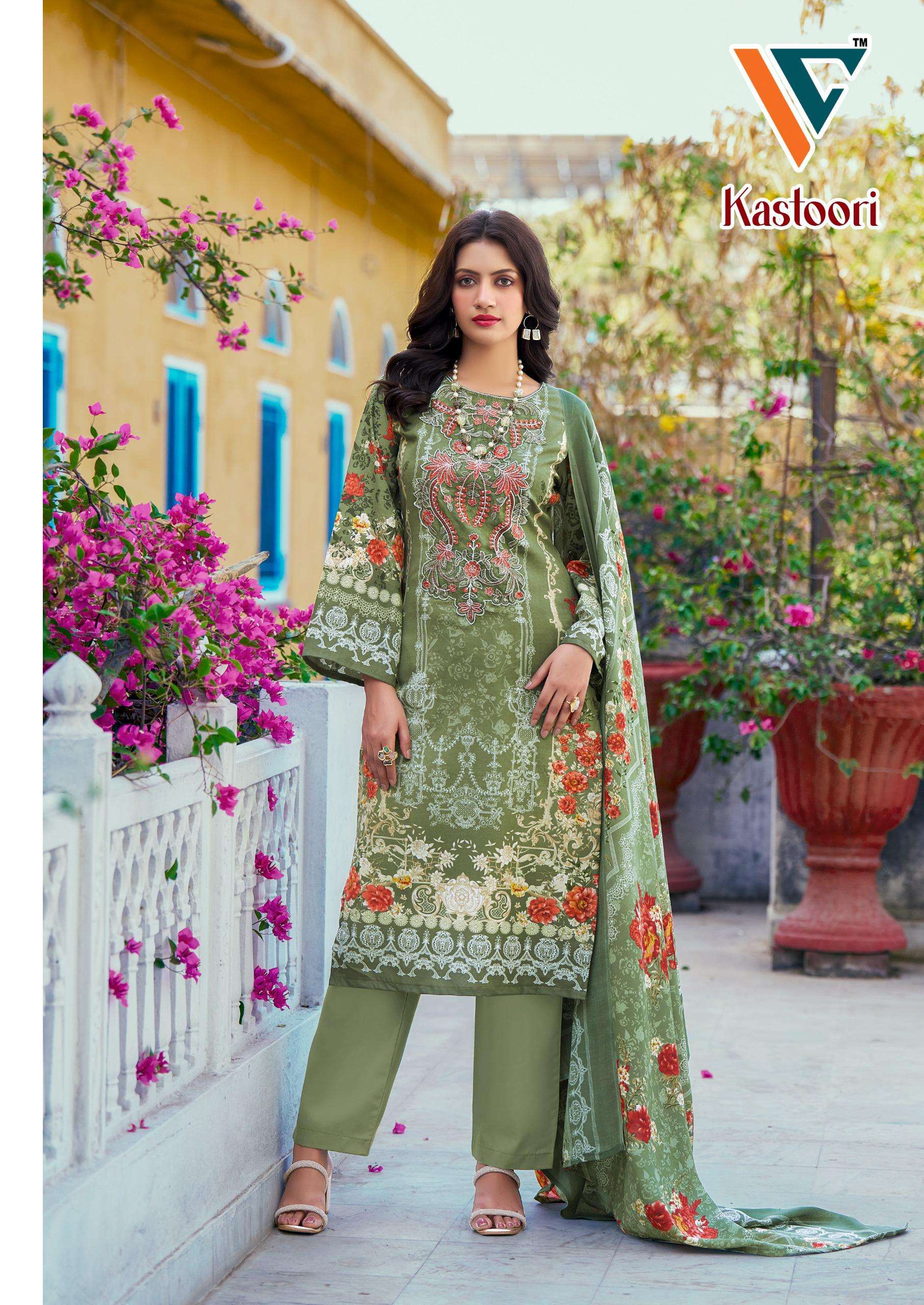 VANDANA CREATION KASTOORI‎‎ VOL 2 COTTON DIGITAL PRINT WITH FANCY WORK SUIT