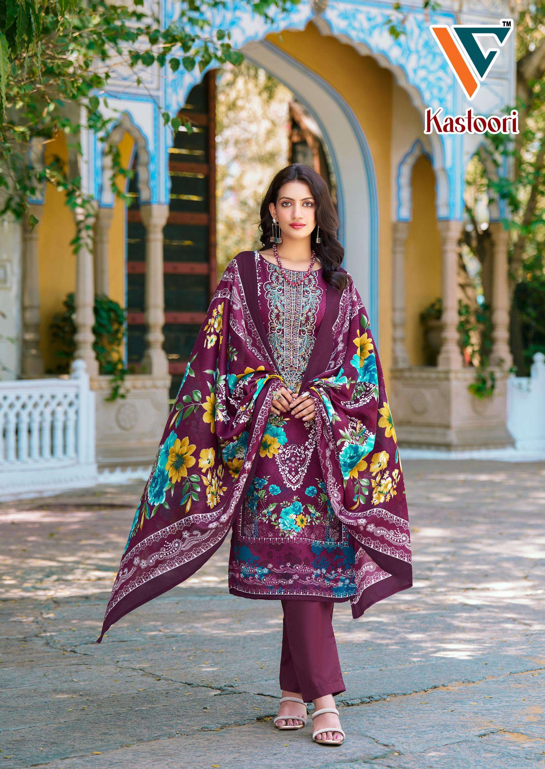 VANDANA CREATION KASTOORI‎‎ VOL 2 COTTON DIGITAL PRINT WITH FANCY WORK SUIT