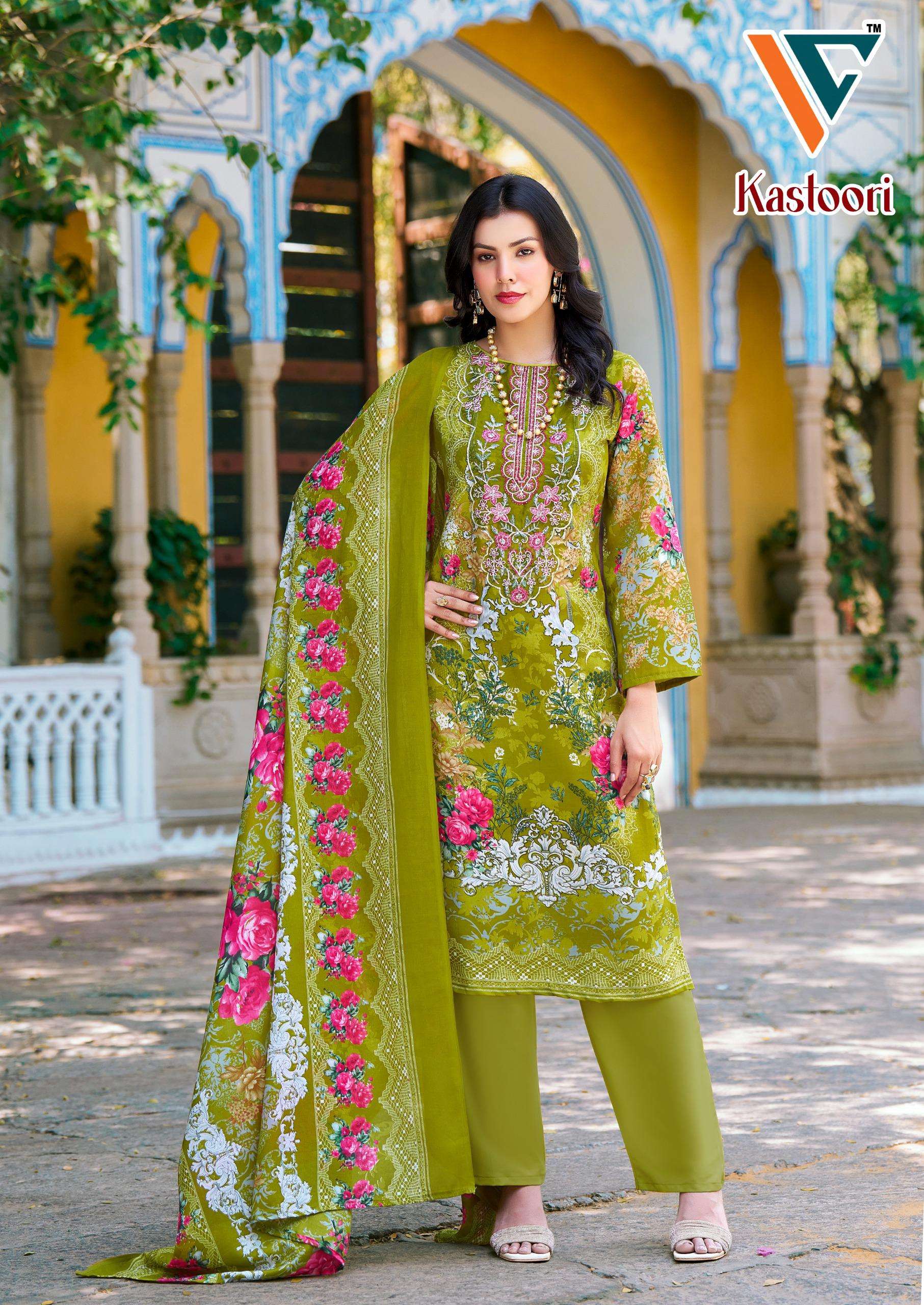 VANDANA CREATION KASTOORI‎‎ VOL 2 COTTON DIGITAL PRINT WITH FANCY WORK SUIT