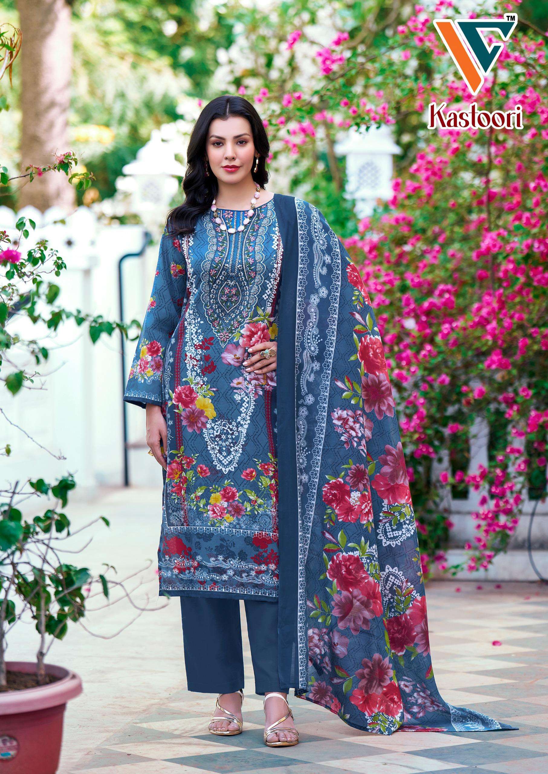 VANDANA CREATION KASTOORI‎‎ VOL 2 COTTON DIGITAL PRINT WITH FANCY WORK SUIT
