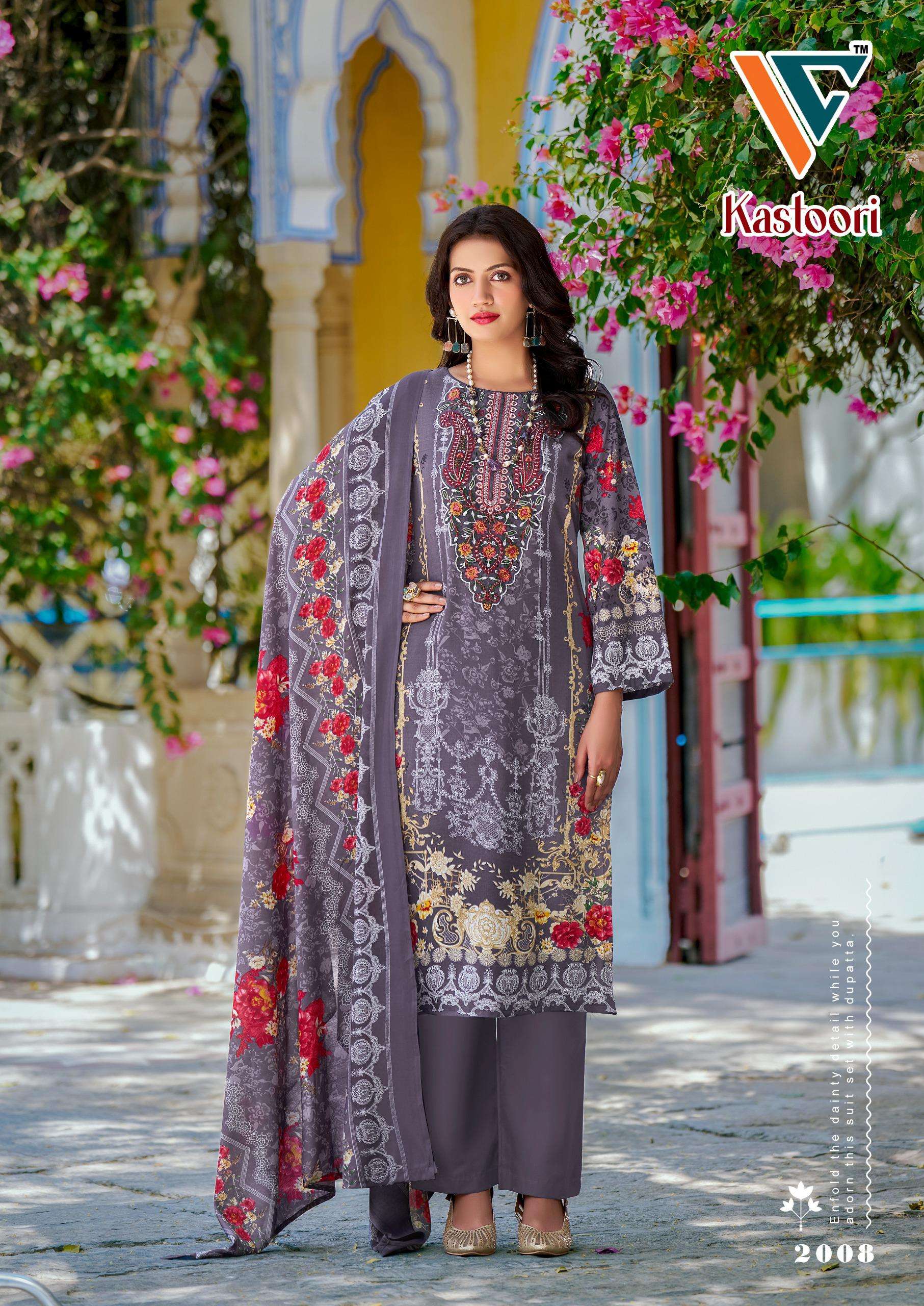 VANDANA CREATION KASTOORI‎‎ VOL 2 COTTON DIGITAL PRINT WITH FANCY WORK SUIT