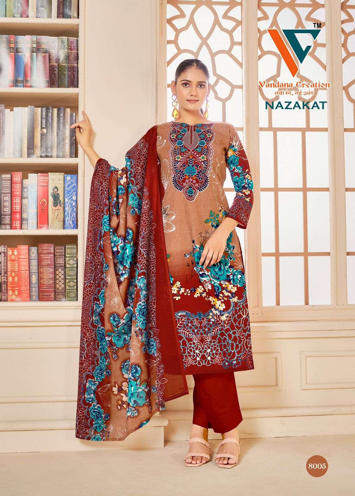 VANDANA‎‎‎‎ CREATION NAZAKAT VOL 8 COTTON DIGITAL PRINT SUIT