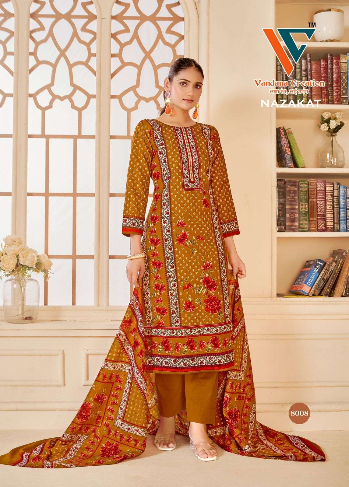 VANDANA‎‎‎‎ CREATION NAZAKAT VOL 8 COTTON DIGITAL PRINT SUIT